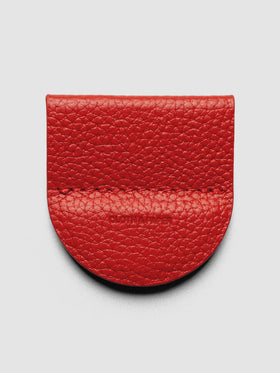Image shows the eCLIPse Leather Bookmark Pen Holder in Rouge displayed on a neutral background.