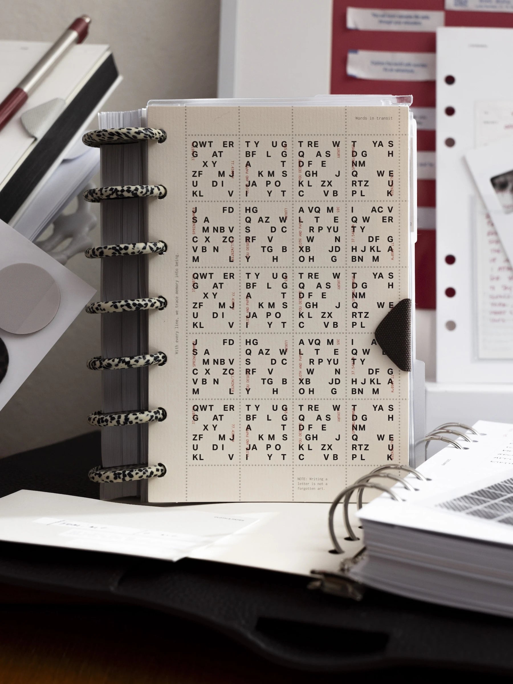 Stamp Sheet Planner Dashboard shown in an HP Mini discbound planner.