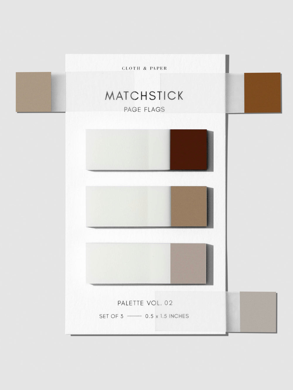 Matchstick Transparent Page Flag Set for Color-Coded Planning