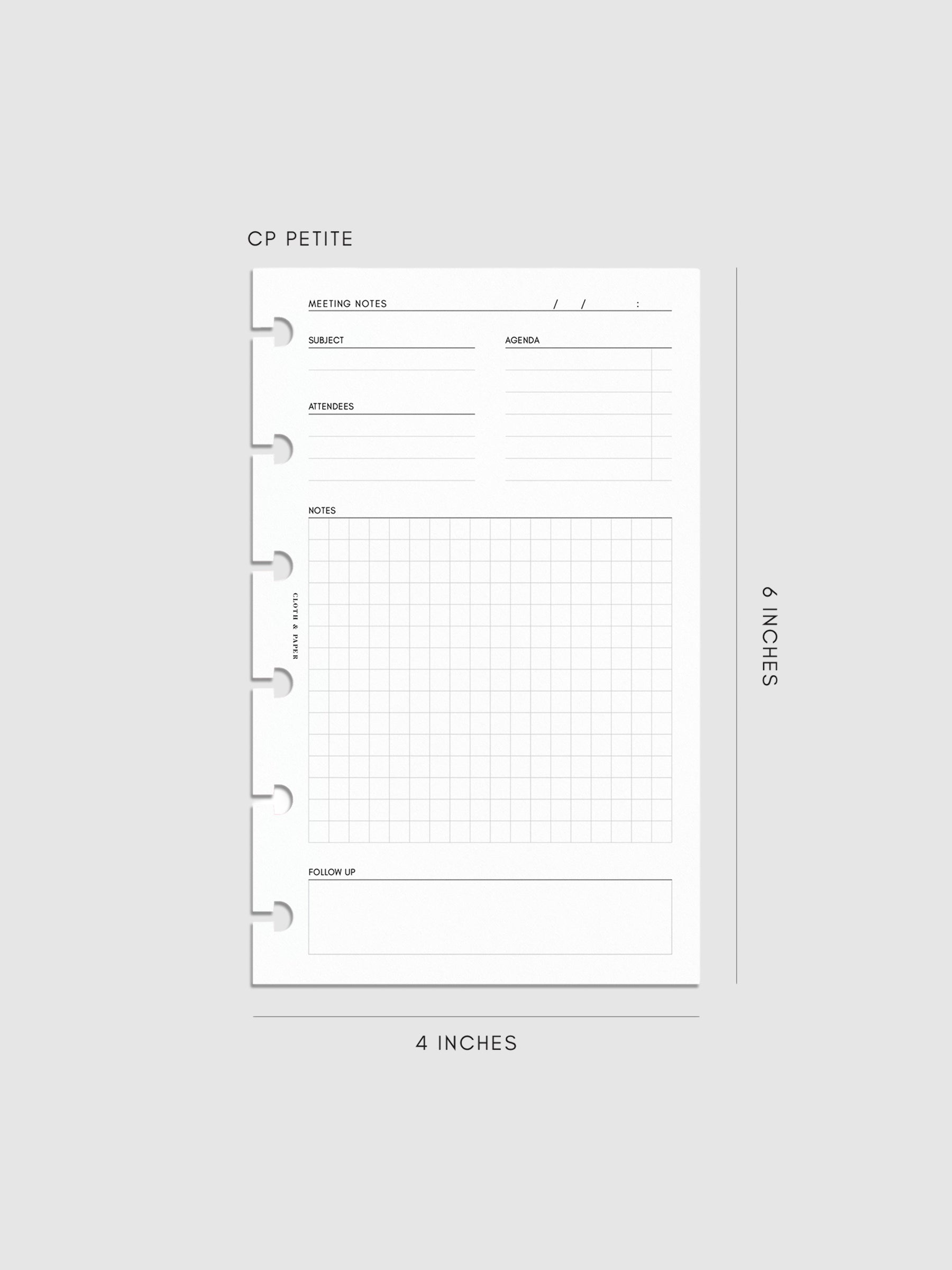 Digital mockup of inserts in CP Petite. 