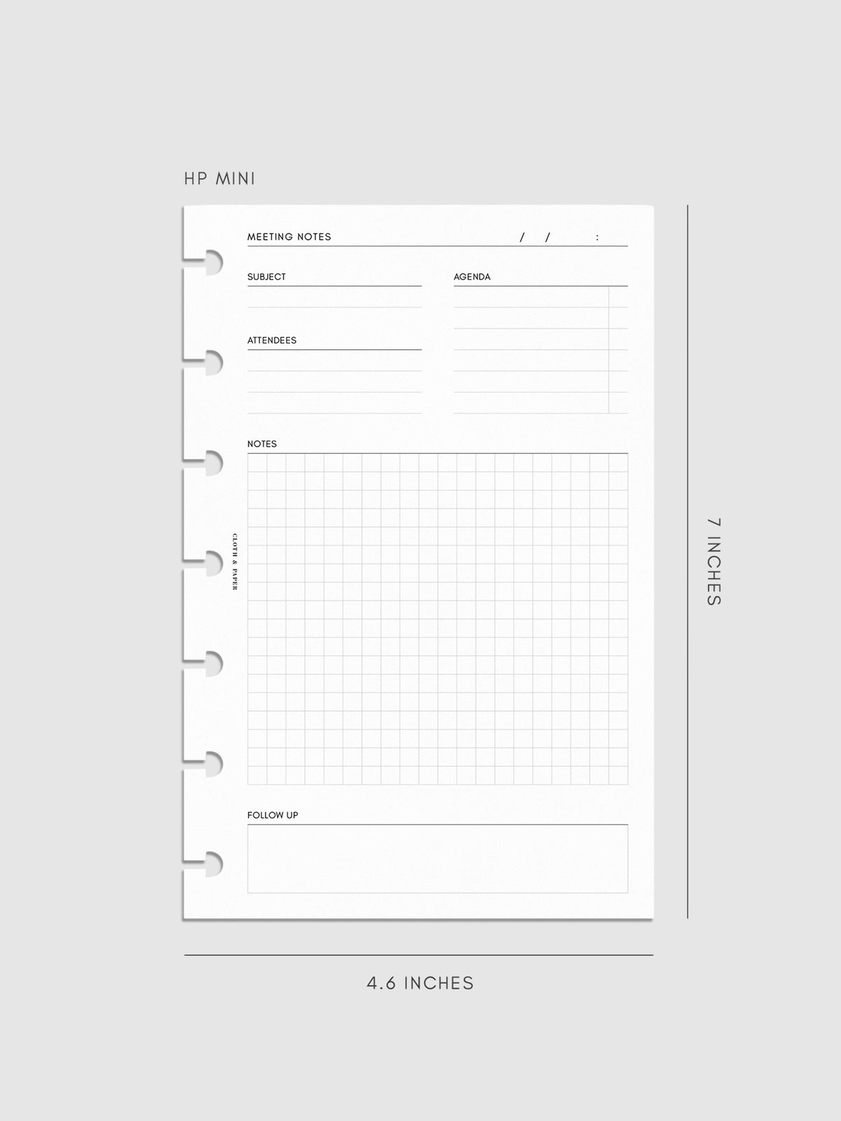 Note Paper For Inserts Meeting Notes Planner Inserts | Cloth & Paper