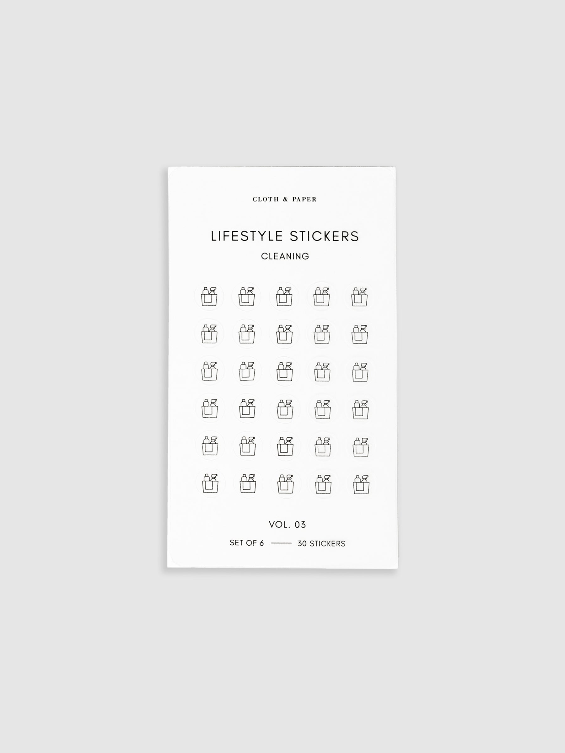 Delivery sticker sheet from Lifestyle Mini Icon Stickers displayed on a neutral background.