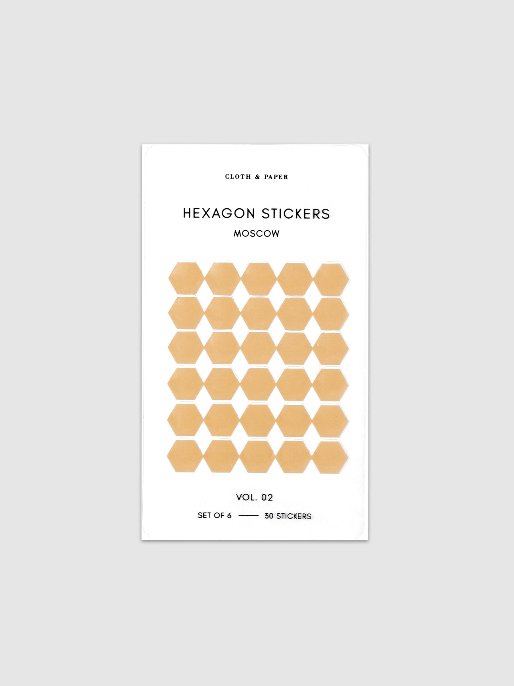 Mini Shape Sticker Set with Transparent Moscow Stickers displayed against a neutral background.