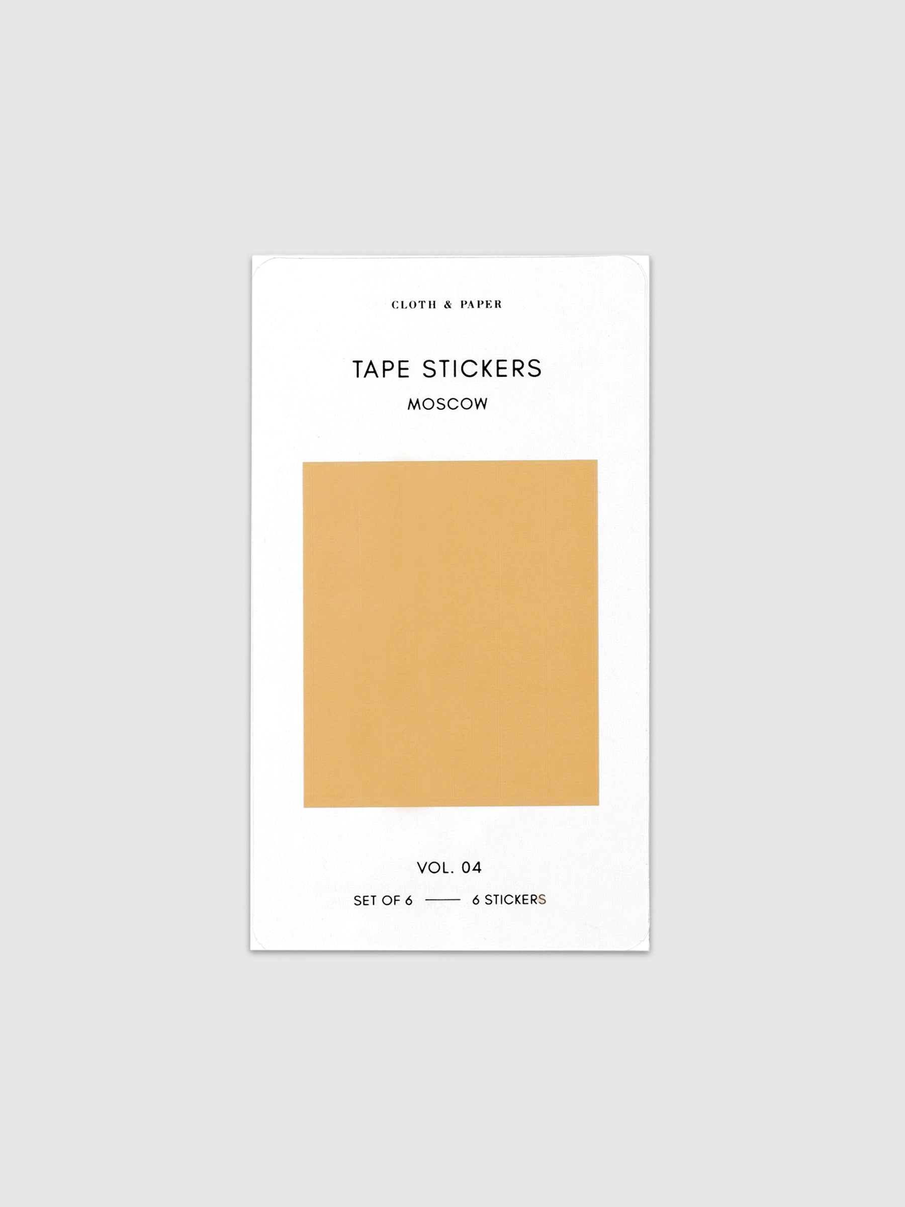 Mini Shape Sticker Set with Transparent Moscow Stickers displayed against a neutral background.