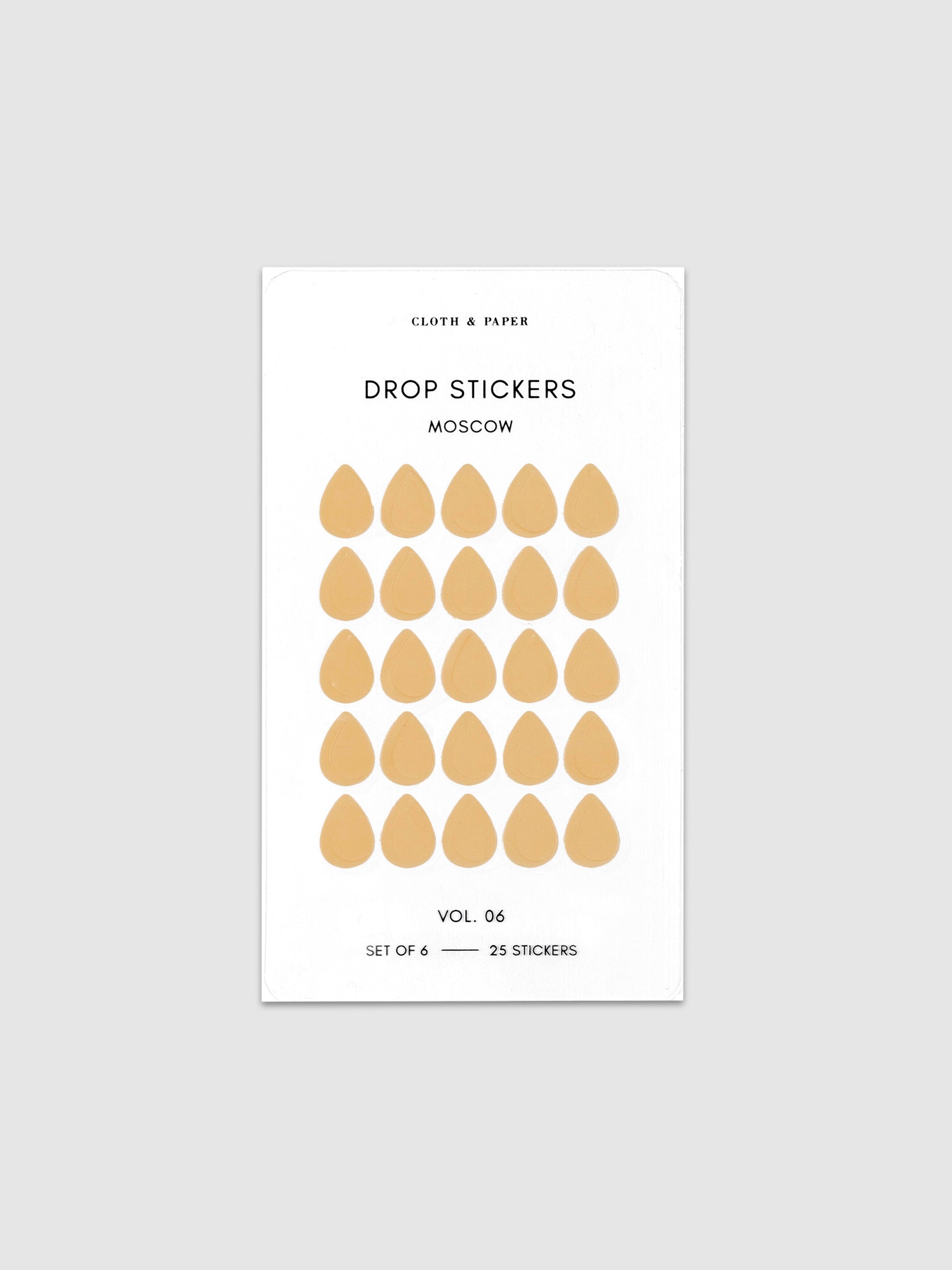 Mini Shape Sticker Set with Transparent Moscow Stickers displayed against a neutral background.