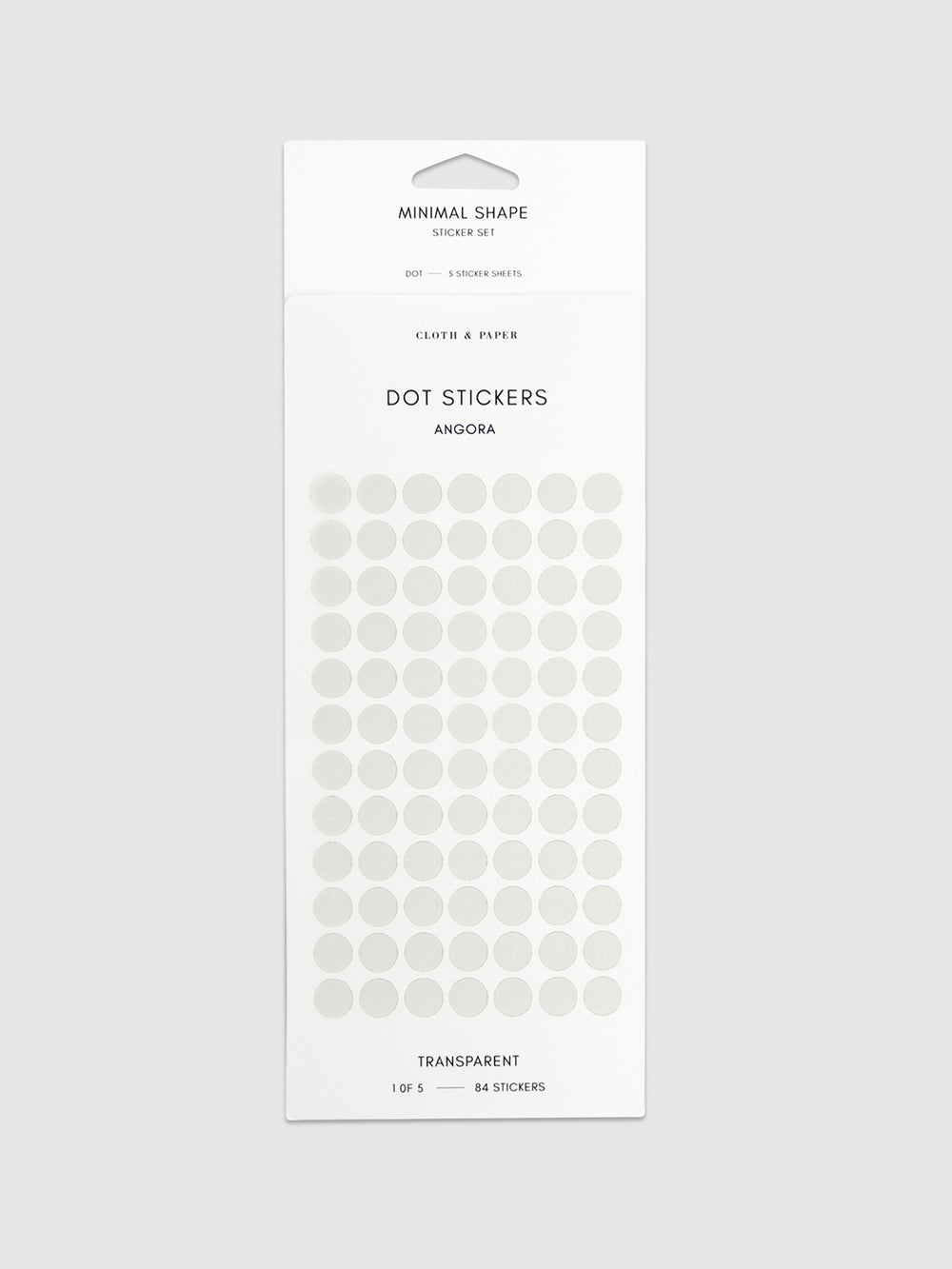 Minimal Shape Planner Sticker Set | Transparent | Drops | Cloth & Paper
