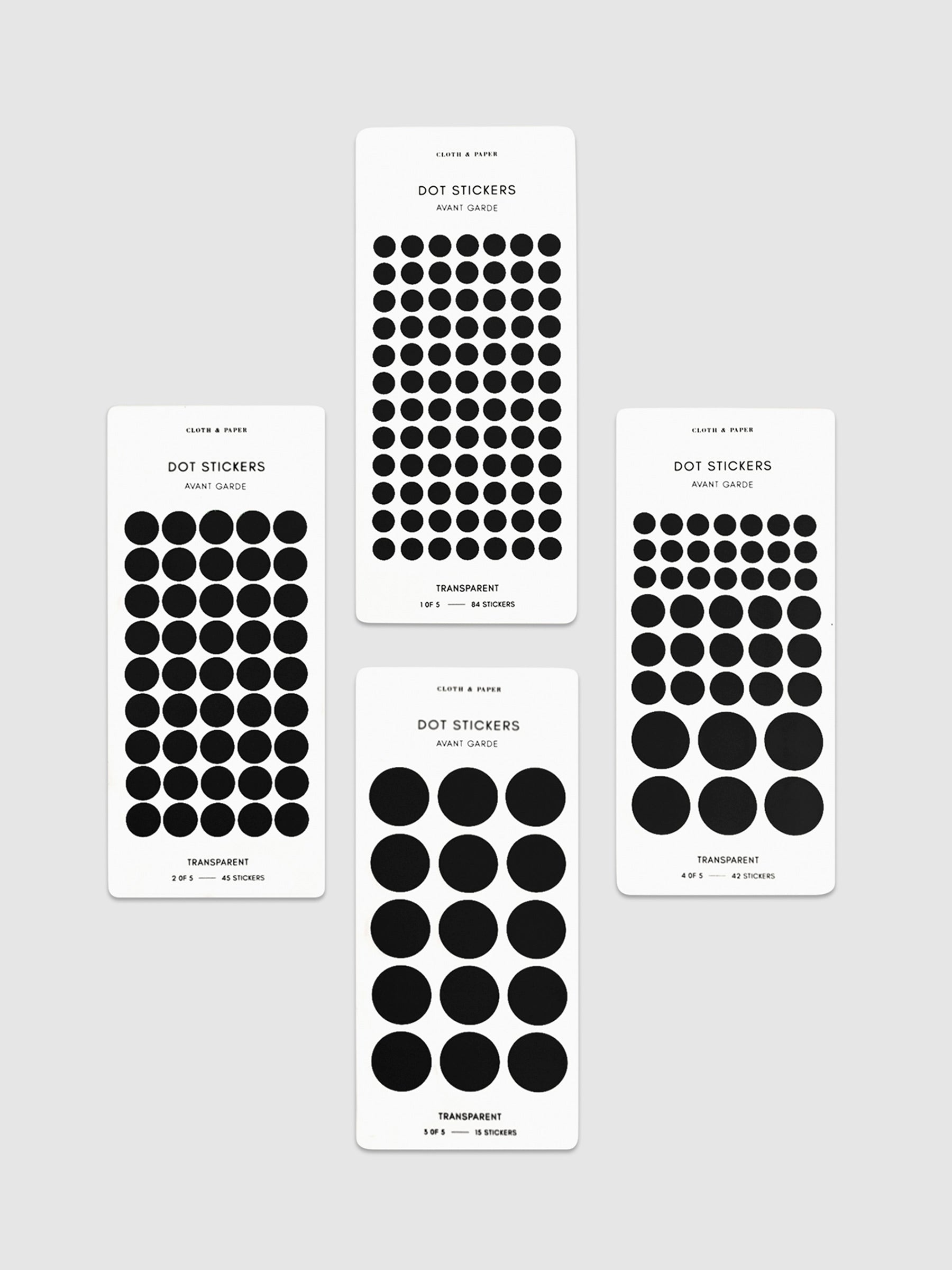 Minimal Shape Planner Sticker Set | Transparent | Drops | Cloth & Paper ...