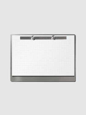 Modern Bound Notepad Insert Refills, graph, filled on the Modern Bound Notepad board, resting on a neutral background