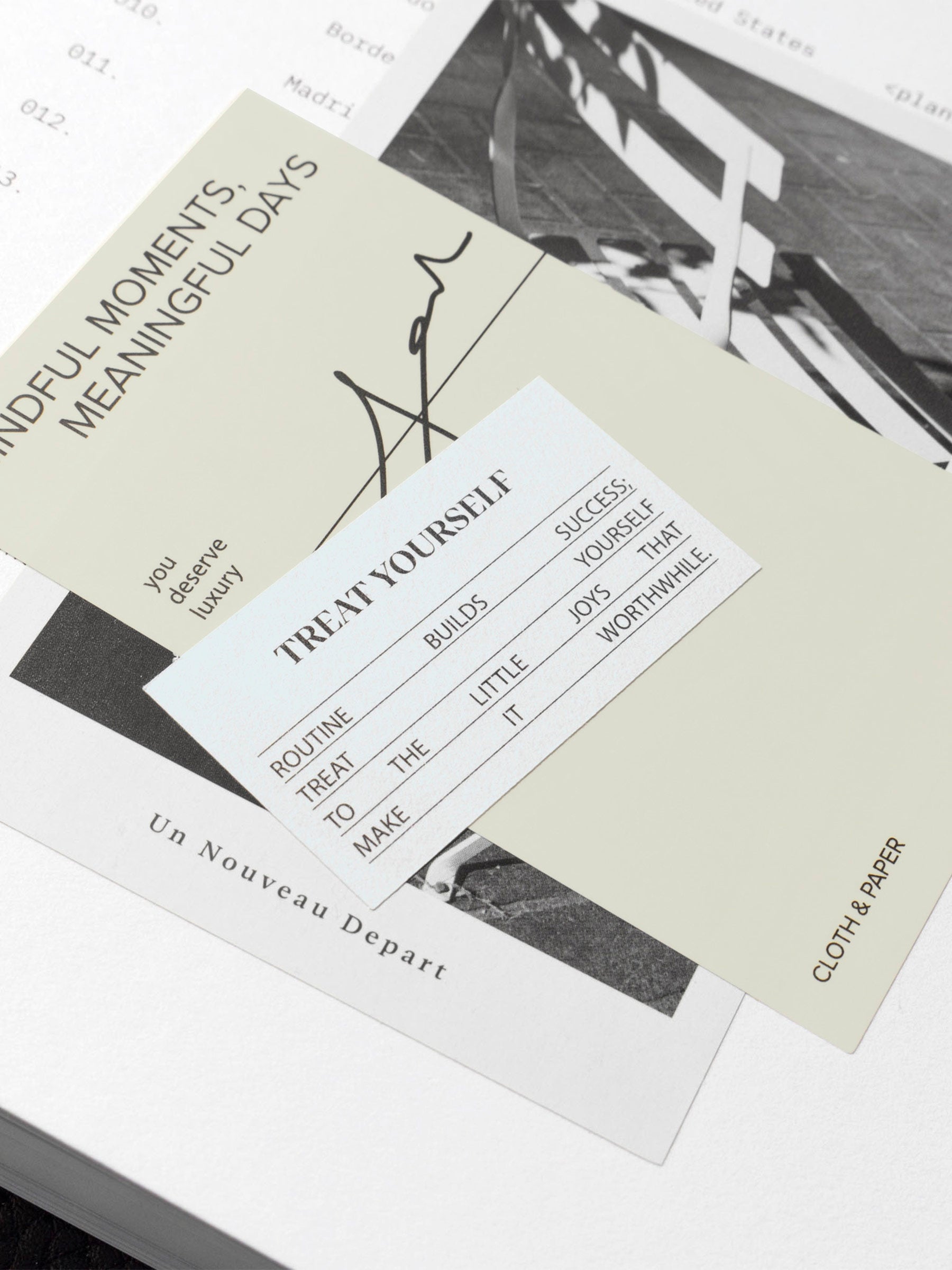 Close up image of the Moments Dashboard with layered stickers. 