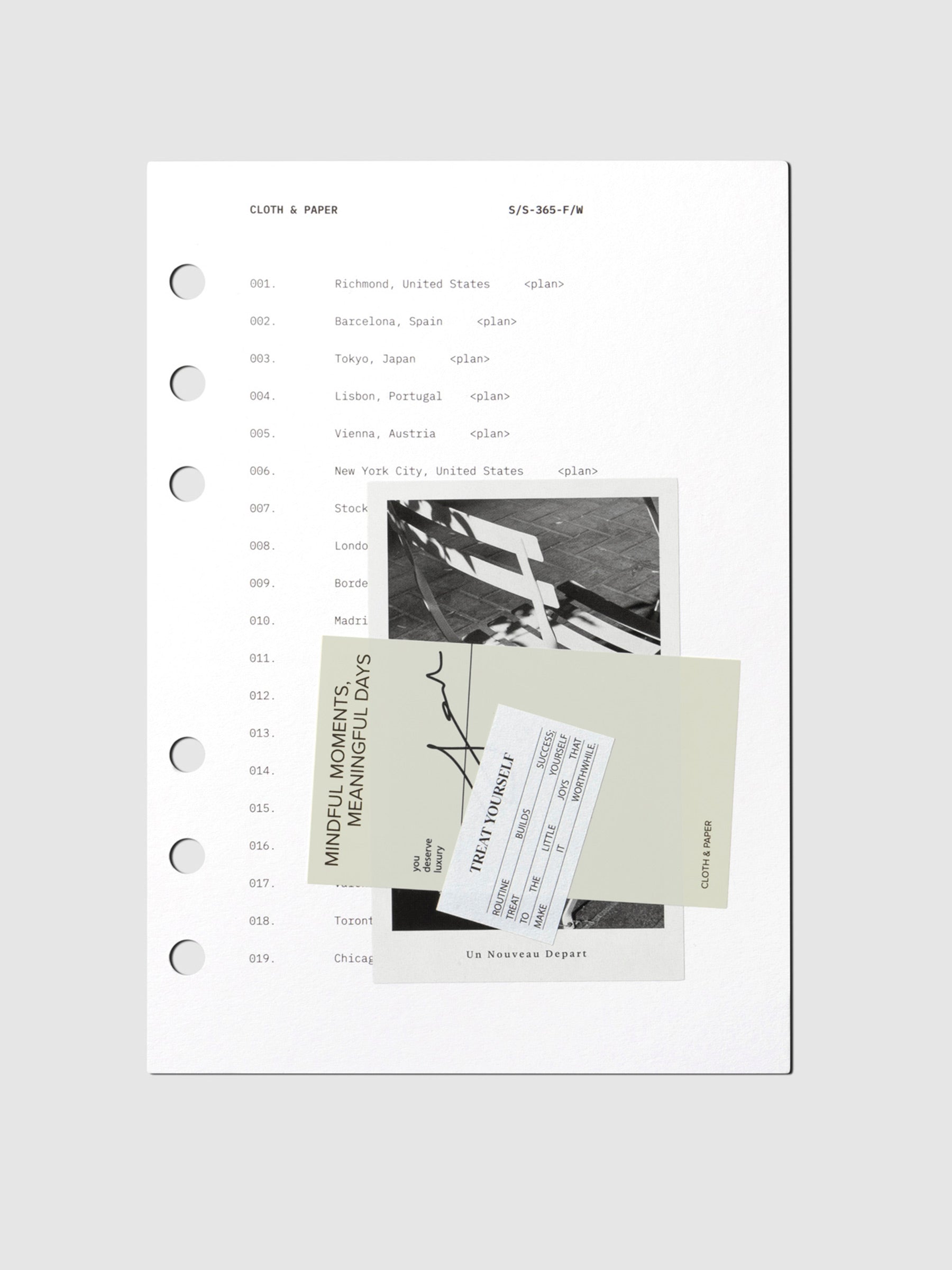 Moments Dashboard with layered stickers displayed on a neutral background.