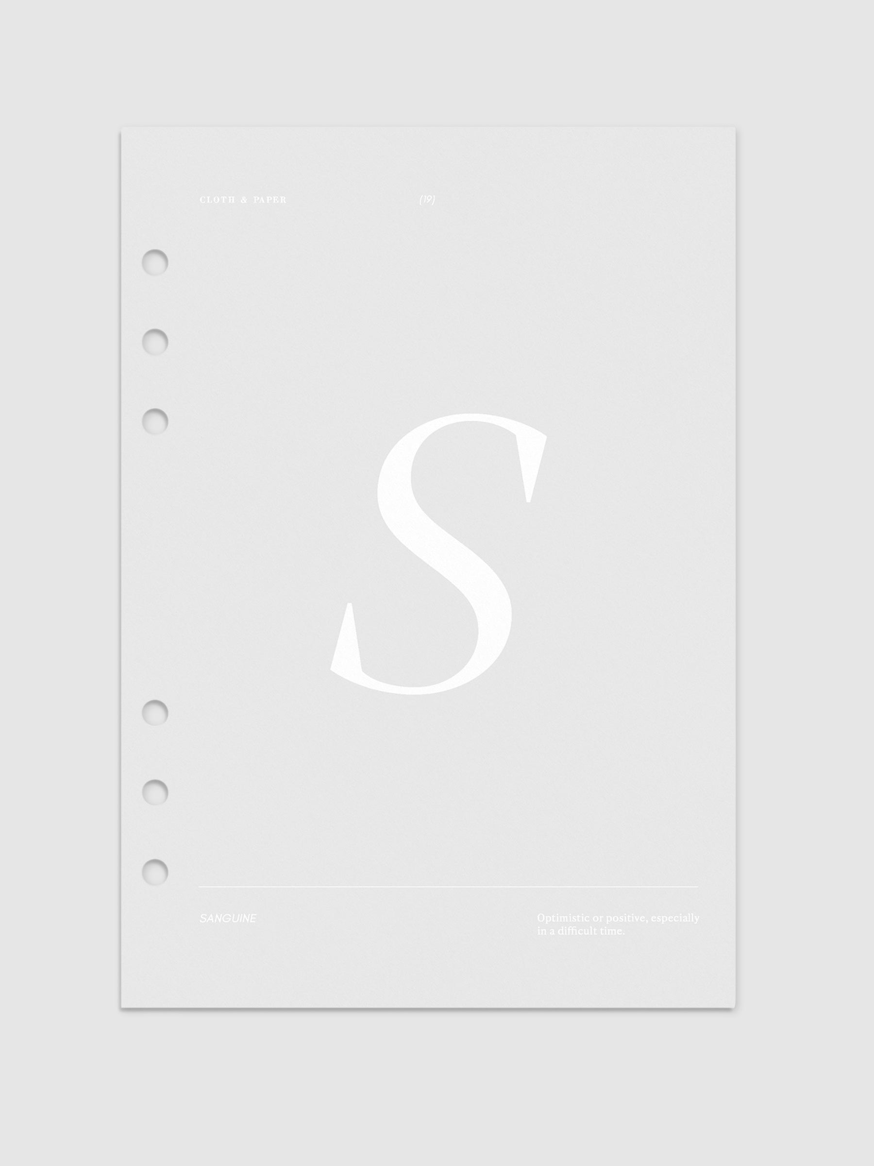 Monogram Vellum Planner Dashboard S in A5 displayed on a neutral background. 