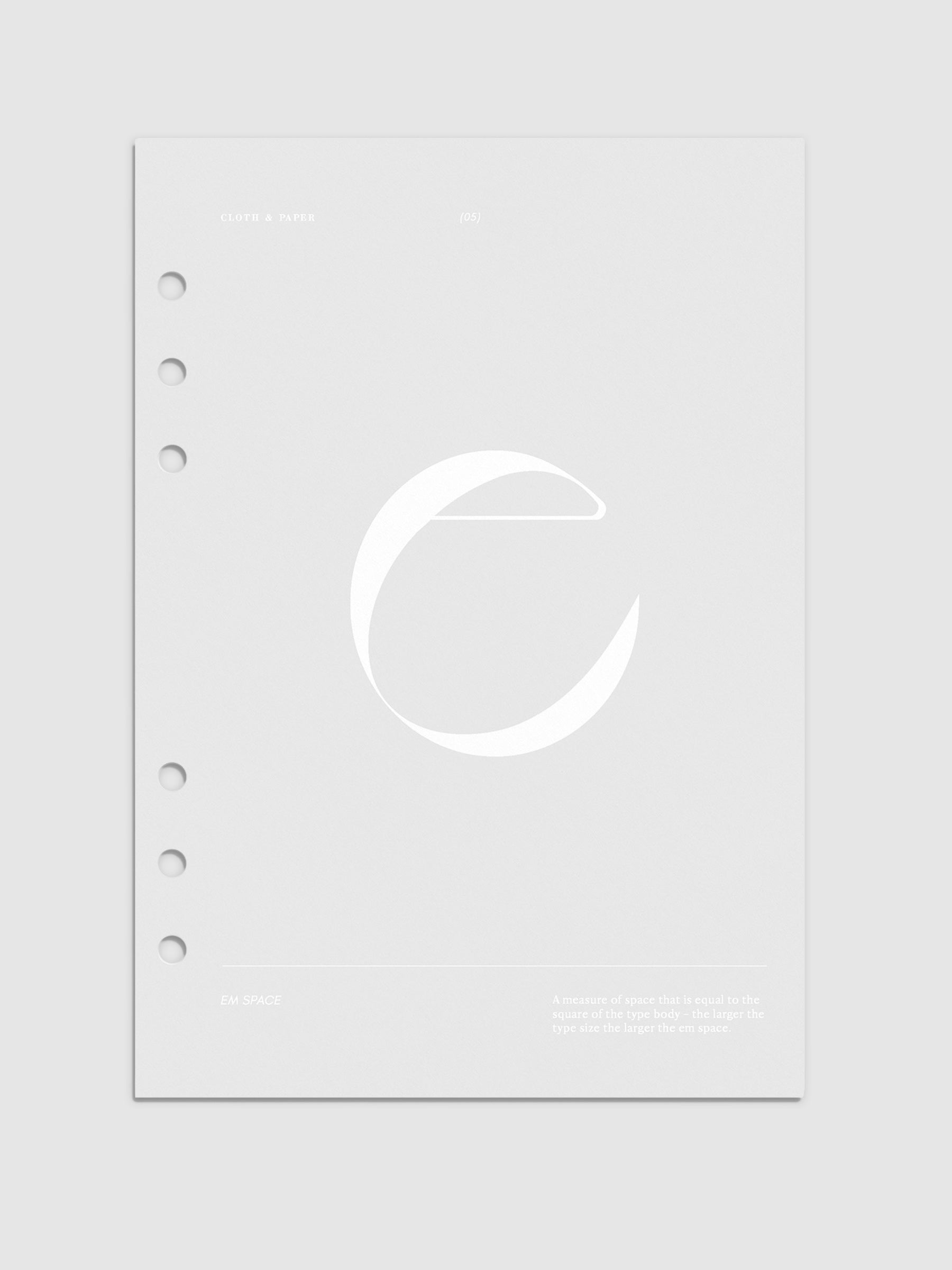 Monogram Vellum Planner Dashboard E in A5 displayed on a neutral background. 
