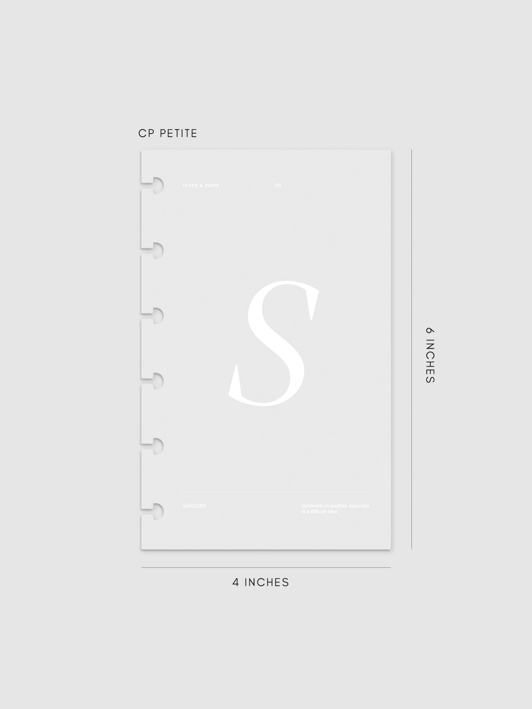 Monogram Vellum Planner Dashboard S in in CP Petite displayed on a neutral background. 