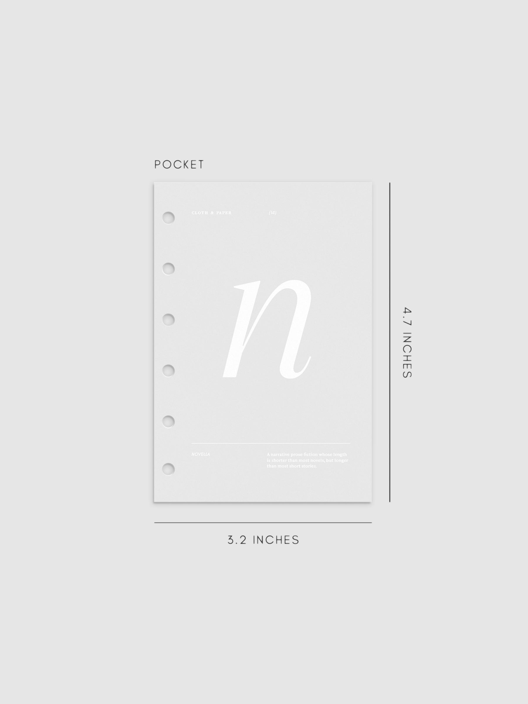 Monogram Vellum Planner Dashboard N in Pocket displayed on a neutral background. 