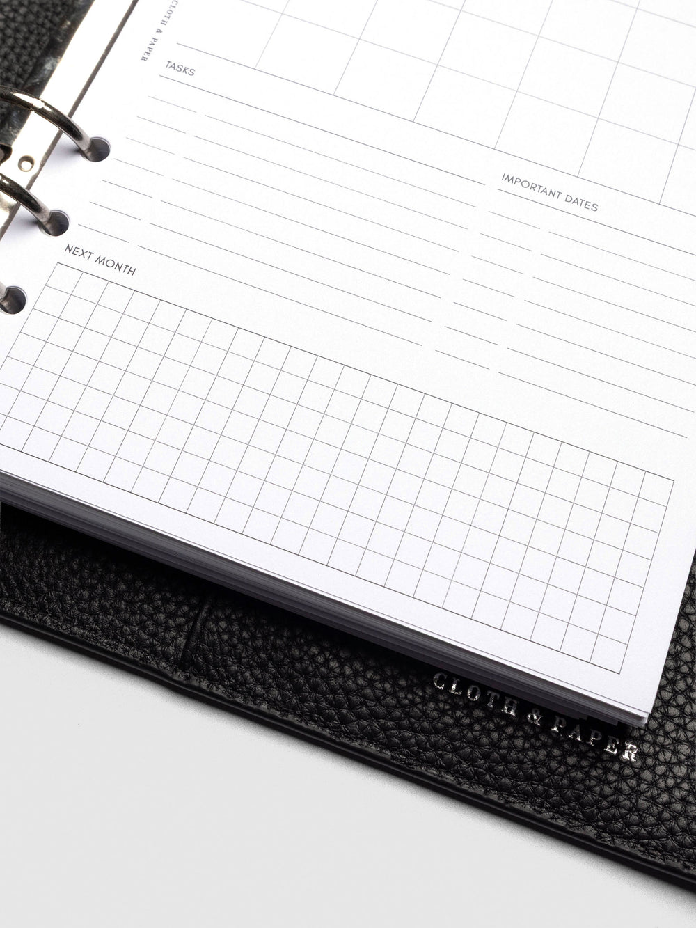 Monthly Admin Planner Inserts | Sunday Start | Cloth & Paper