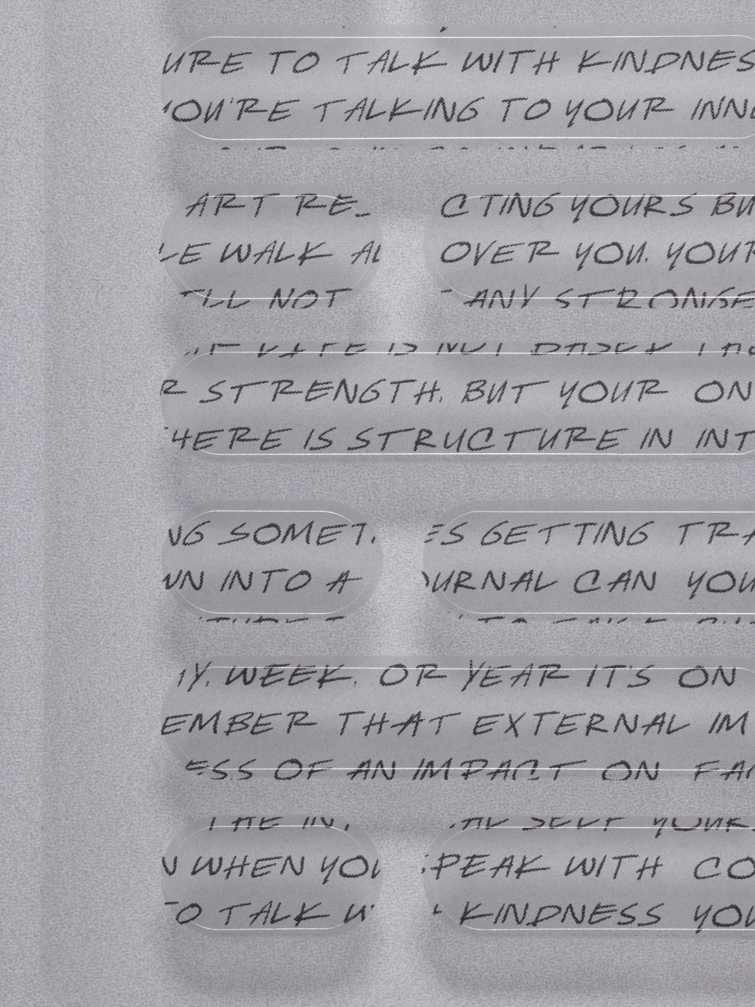 Close up of Bar Stickers | Footnotes highlighting handwritten type design.