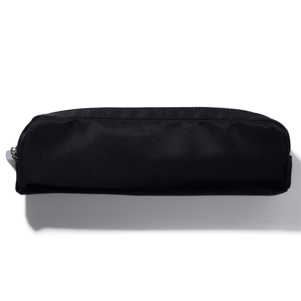 Nylon Pencil Pouch, Cloth and Paper. Black pouch displayed on a white background.