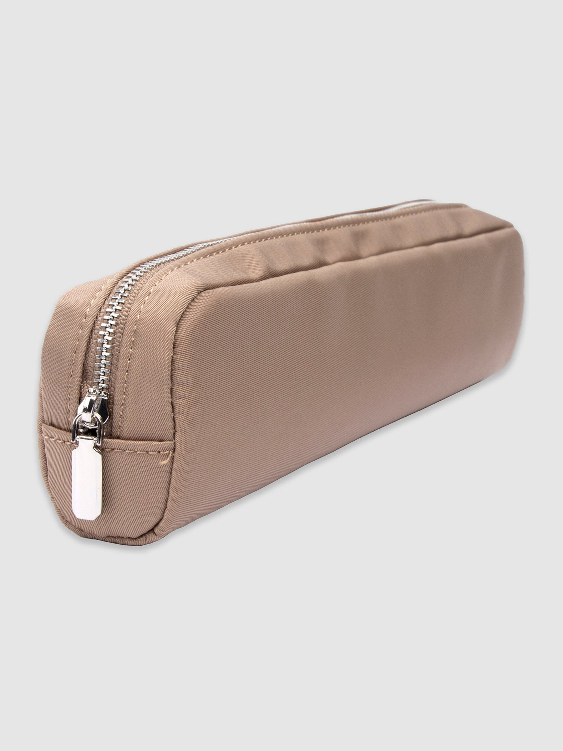 Nylon Pencil Pouch, Cloth and Paper. Fossil pouch displayed on a neutral background.