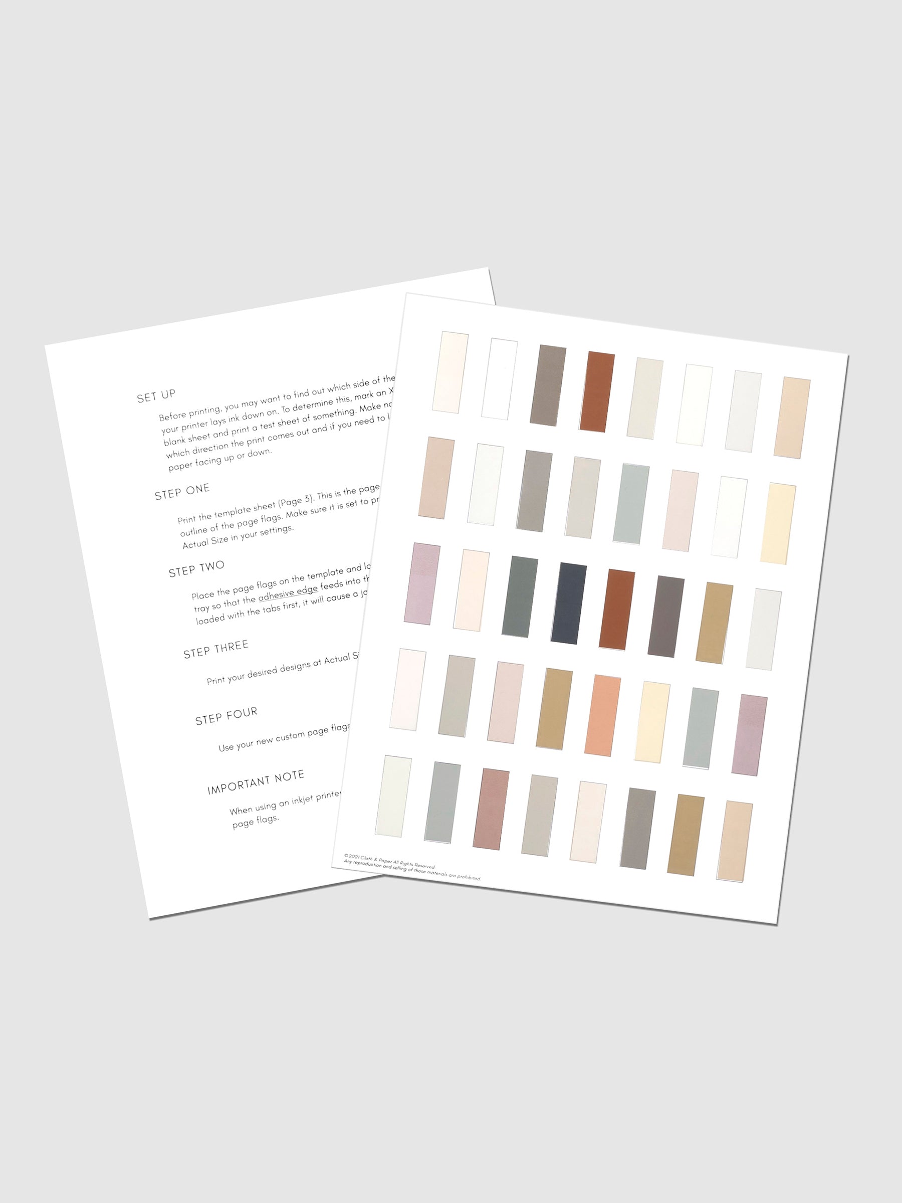 Page Flag Printable | Admin page displayed on a neutral background.