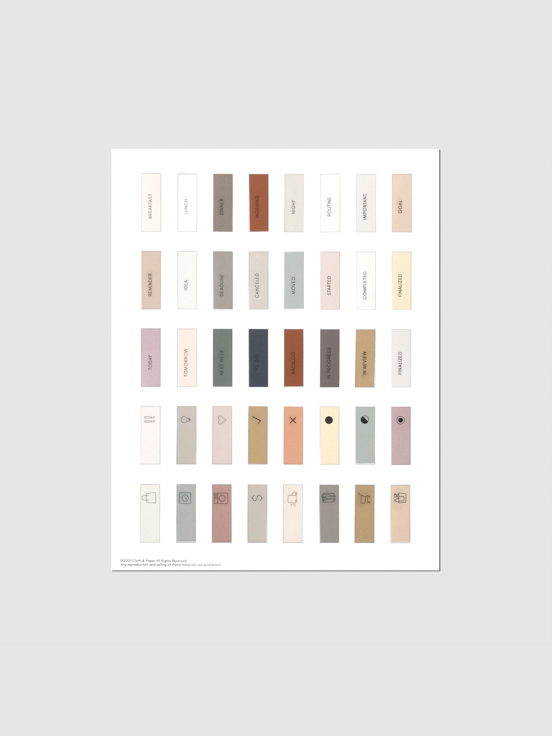 Page Flag Printable | Admin page with page flags adhered to it and printed on.