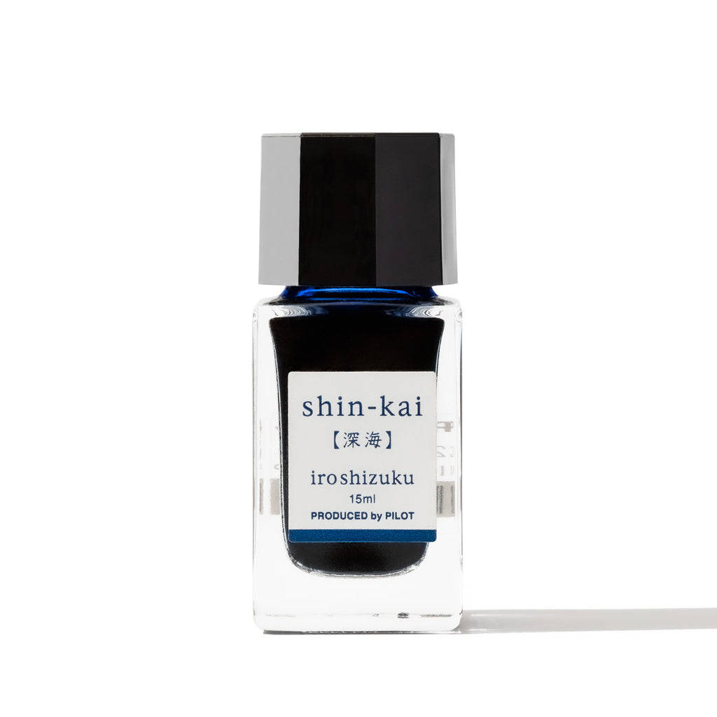 Ink bottle displayed on a white background. Color shown is shinkai blue.