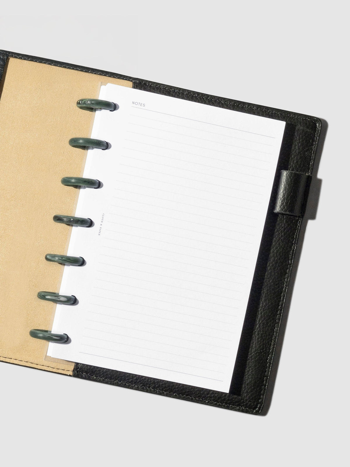 Planner Discs Green Marble | Discbound Planner Binding | Cloth & Paper