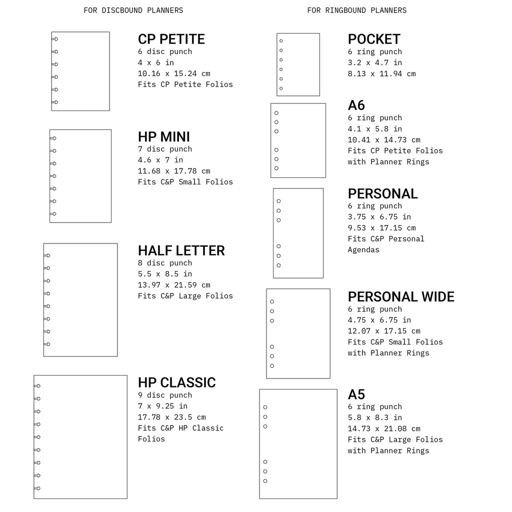 A6 Size Planners – CLOTH & PAPER