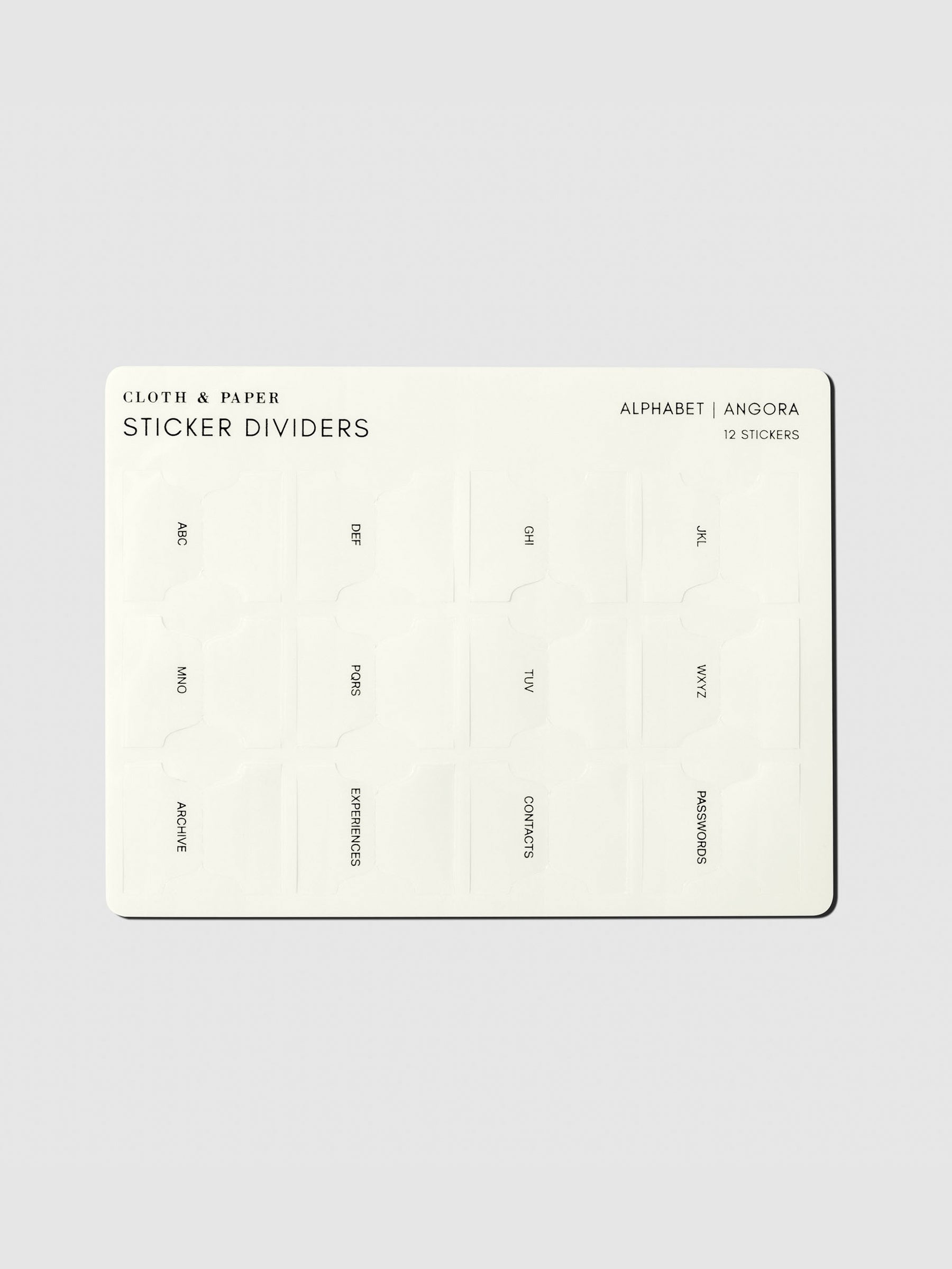 Sticker Deviders Planner Sticker Dividers | Cloth & Paper