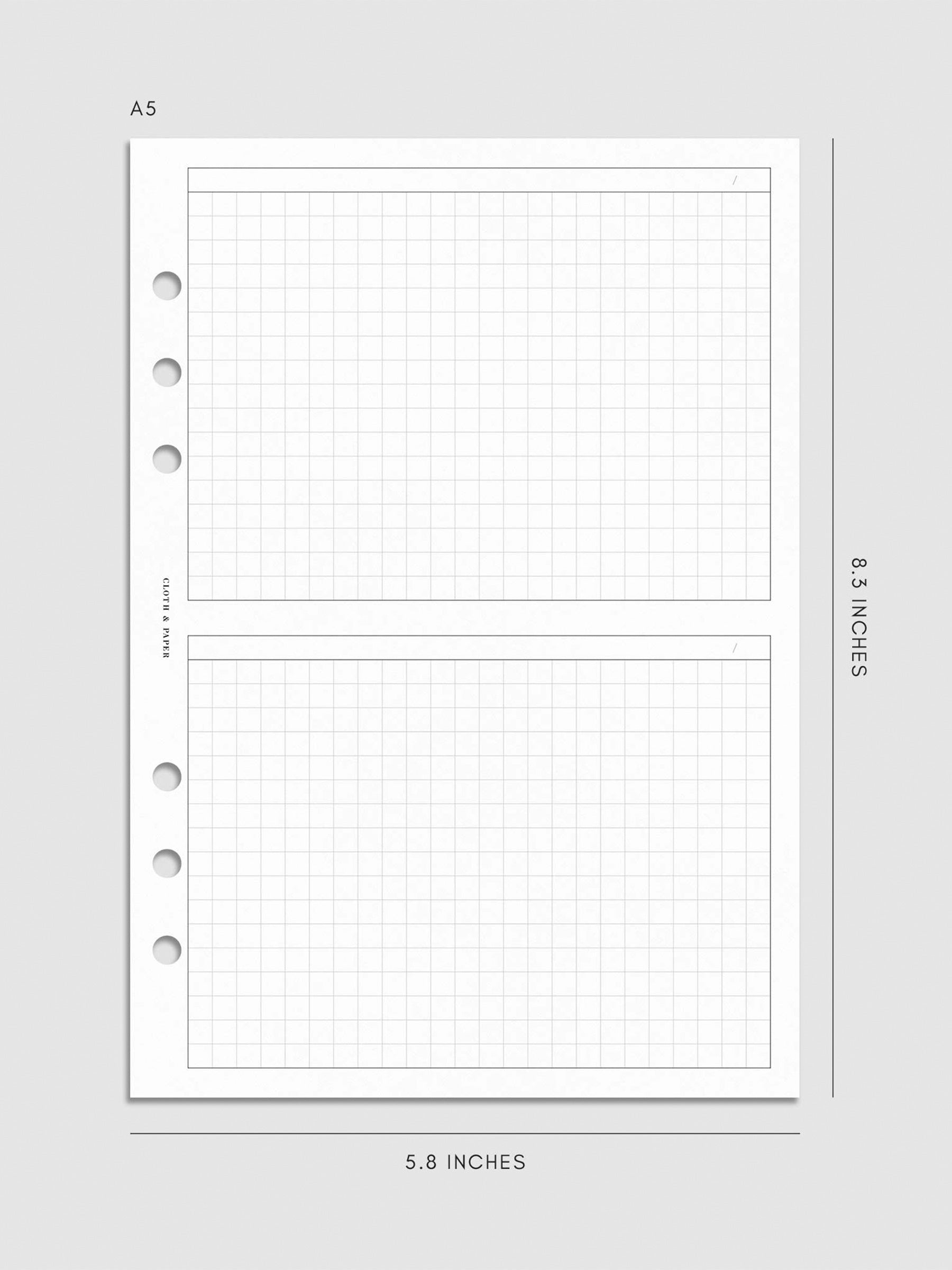 Digital mockup of inserts in A5.