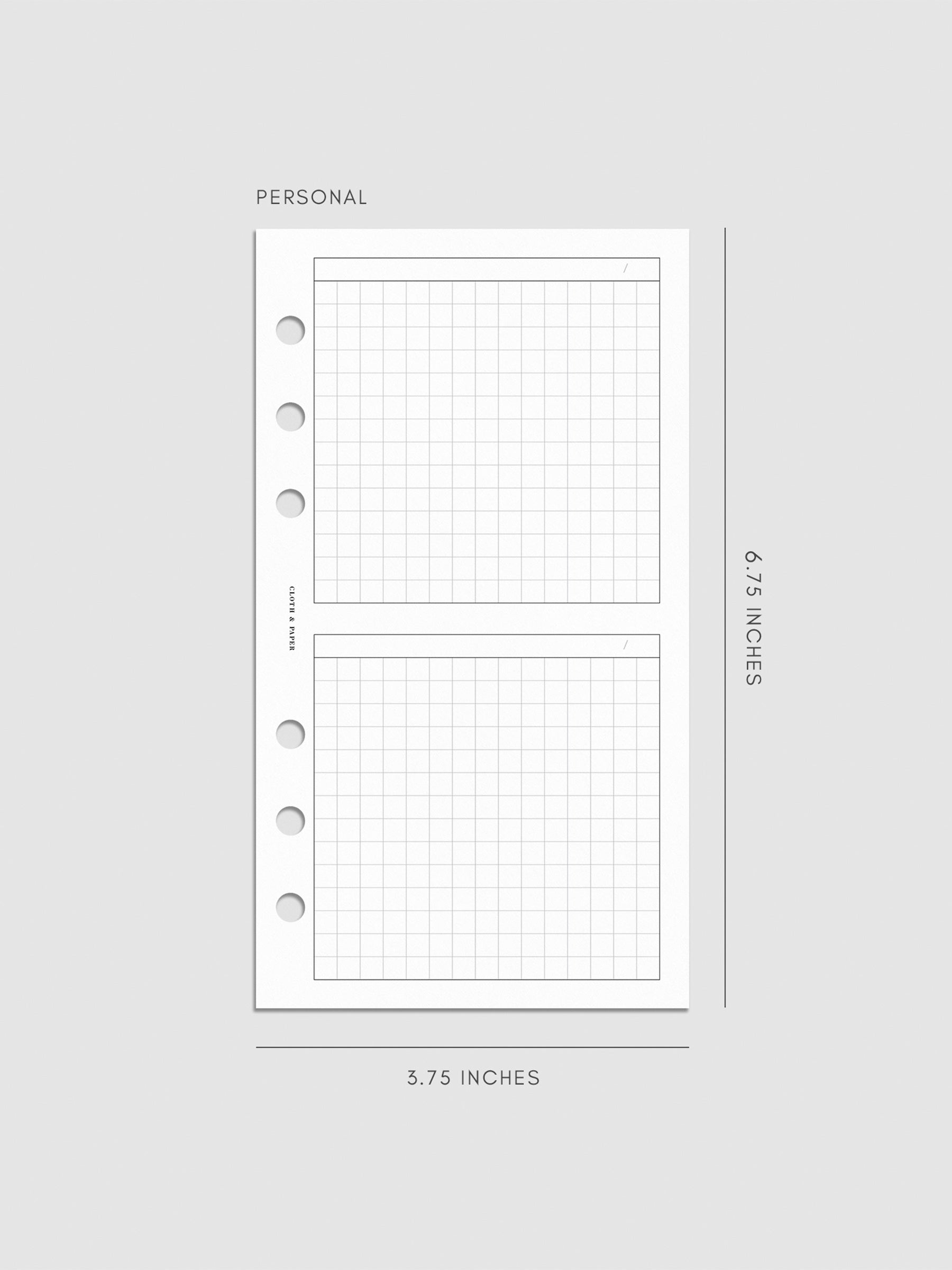 Digital mockup of inserts in Personal.