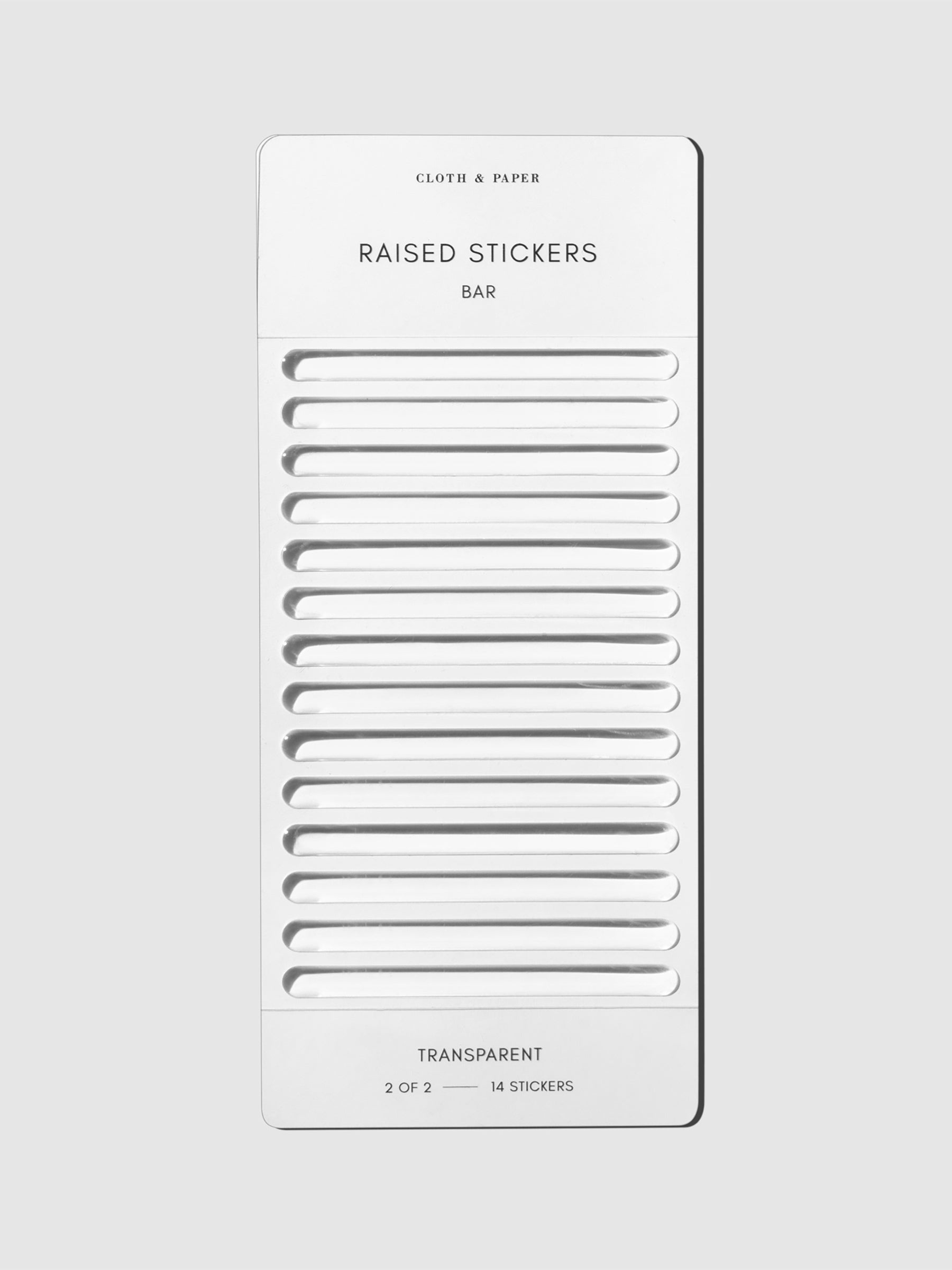 Bar stickers displayed on a neutral background.