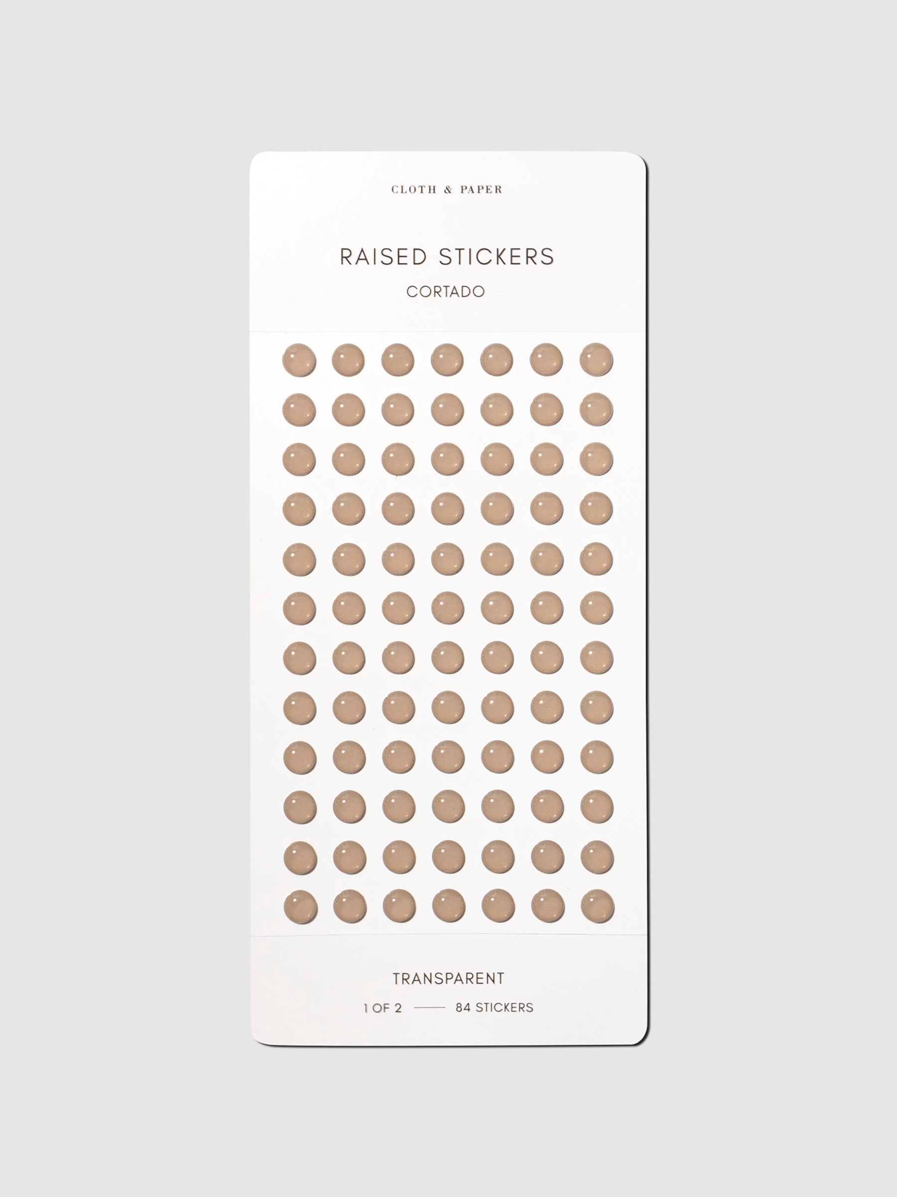 Dot stickers displayed on a neutral background. Color displayed is Cortado.