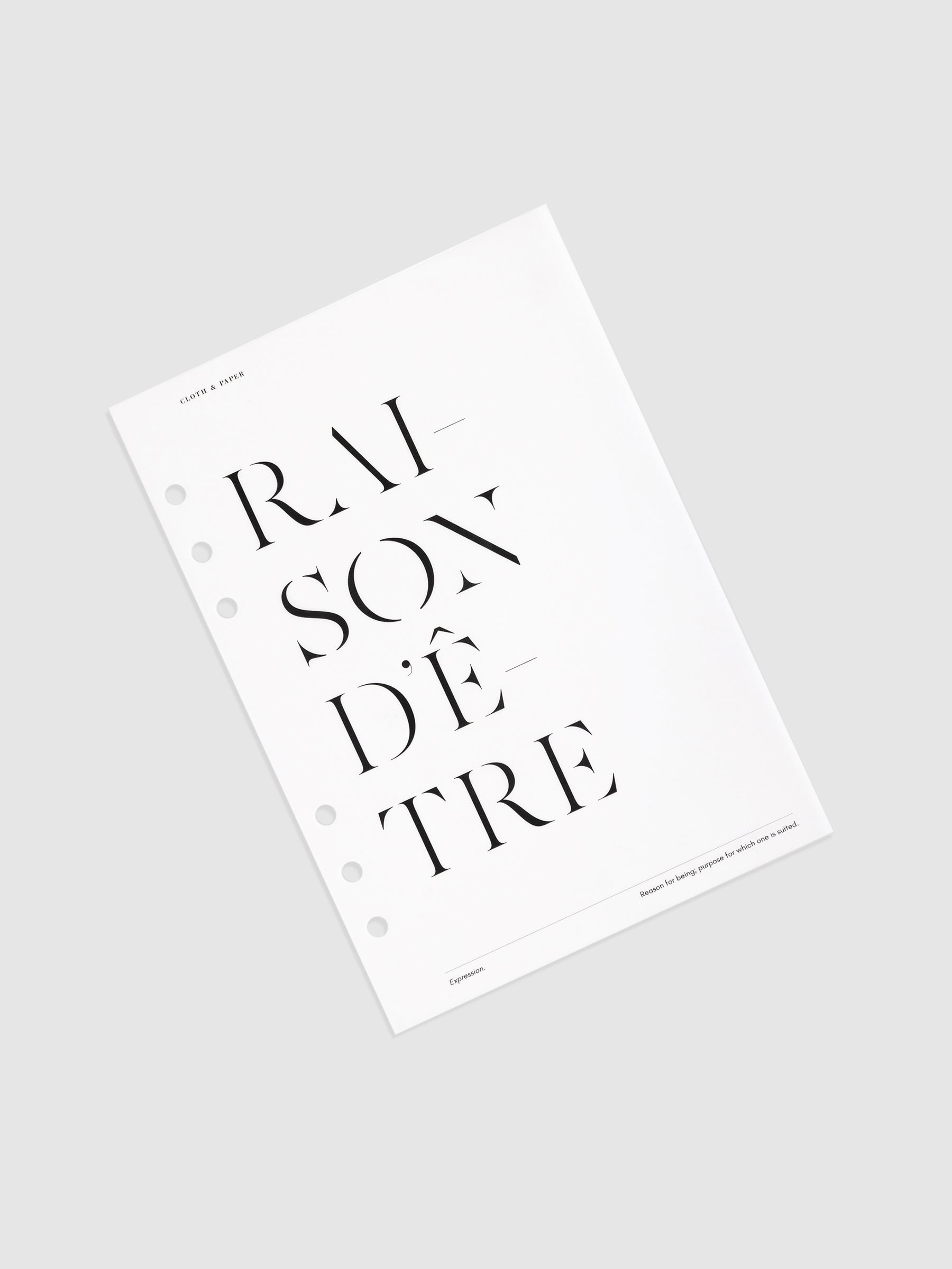 Reason Dashboard, Cloth and Paper. Dashboard turned slightly to the left against a neutral background.