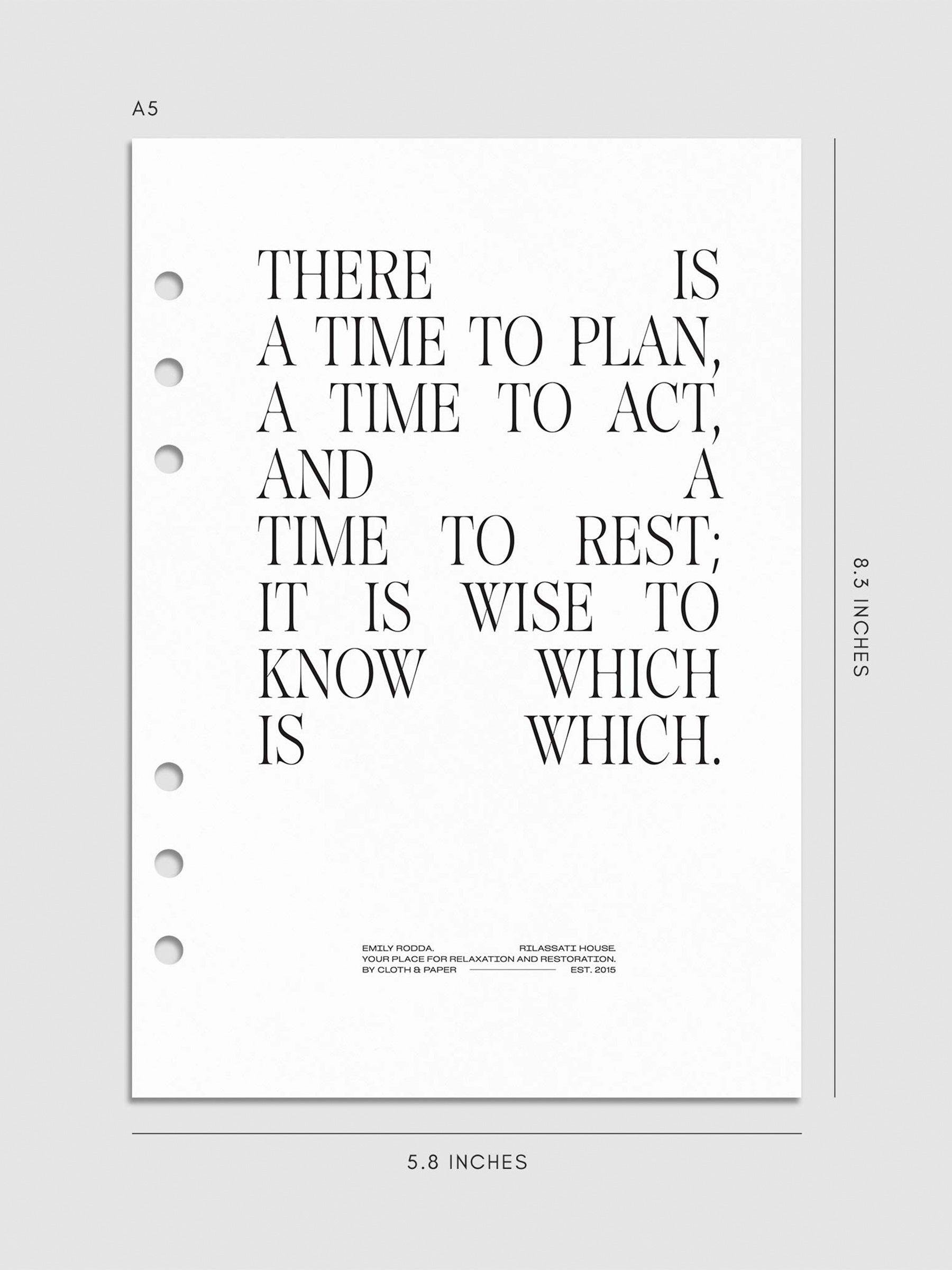 Digital mockup of dashboard in A5.