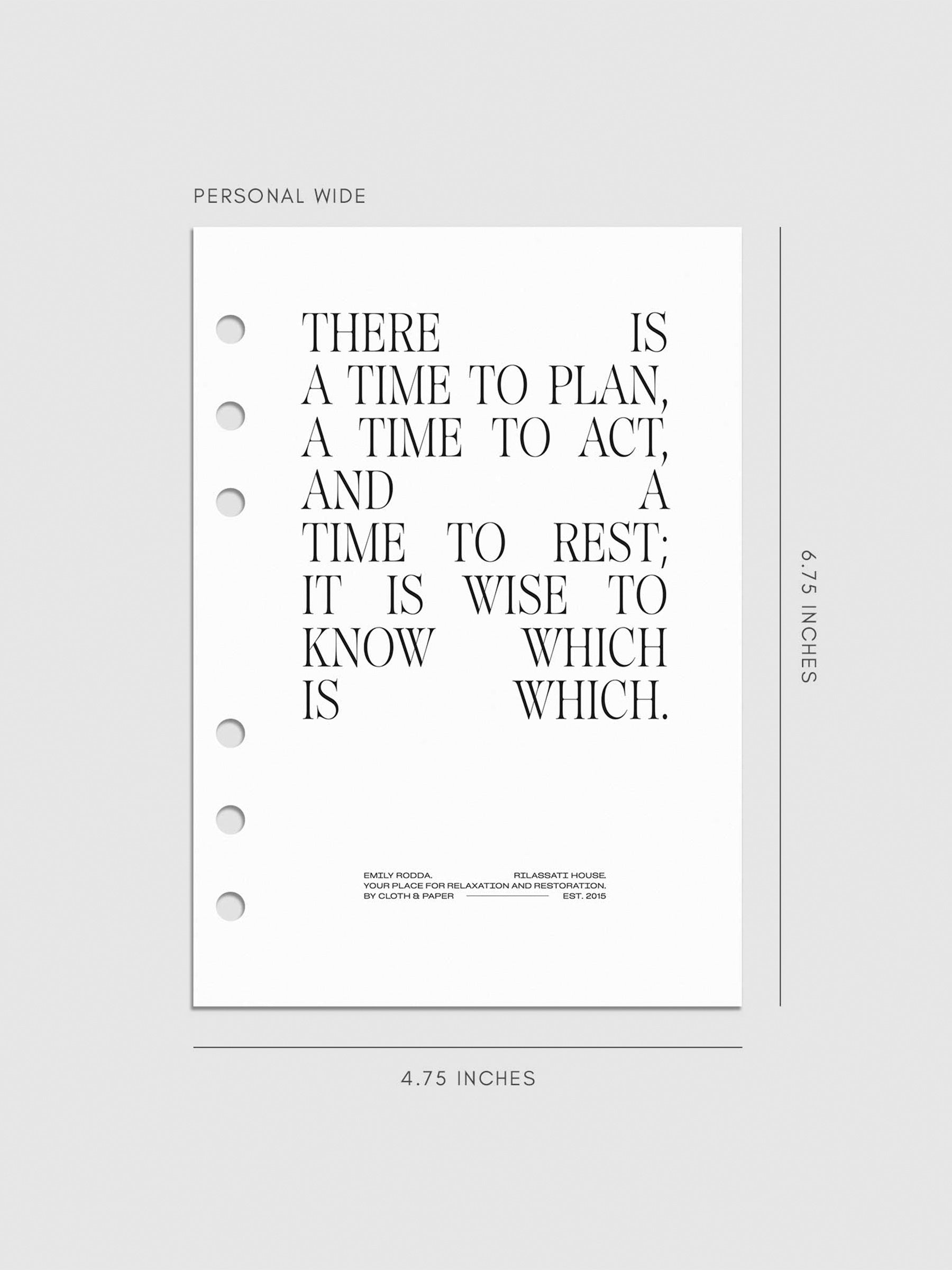 Digital mockup of dashboard in Personal Wide.