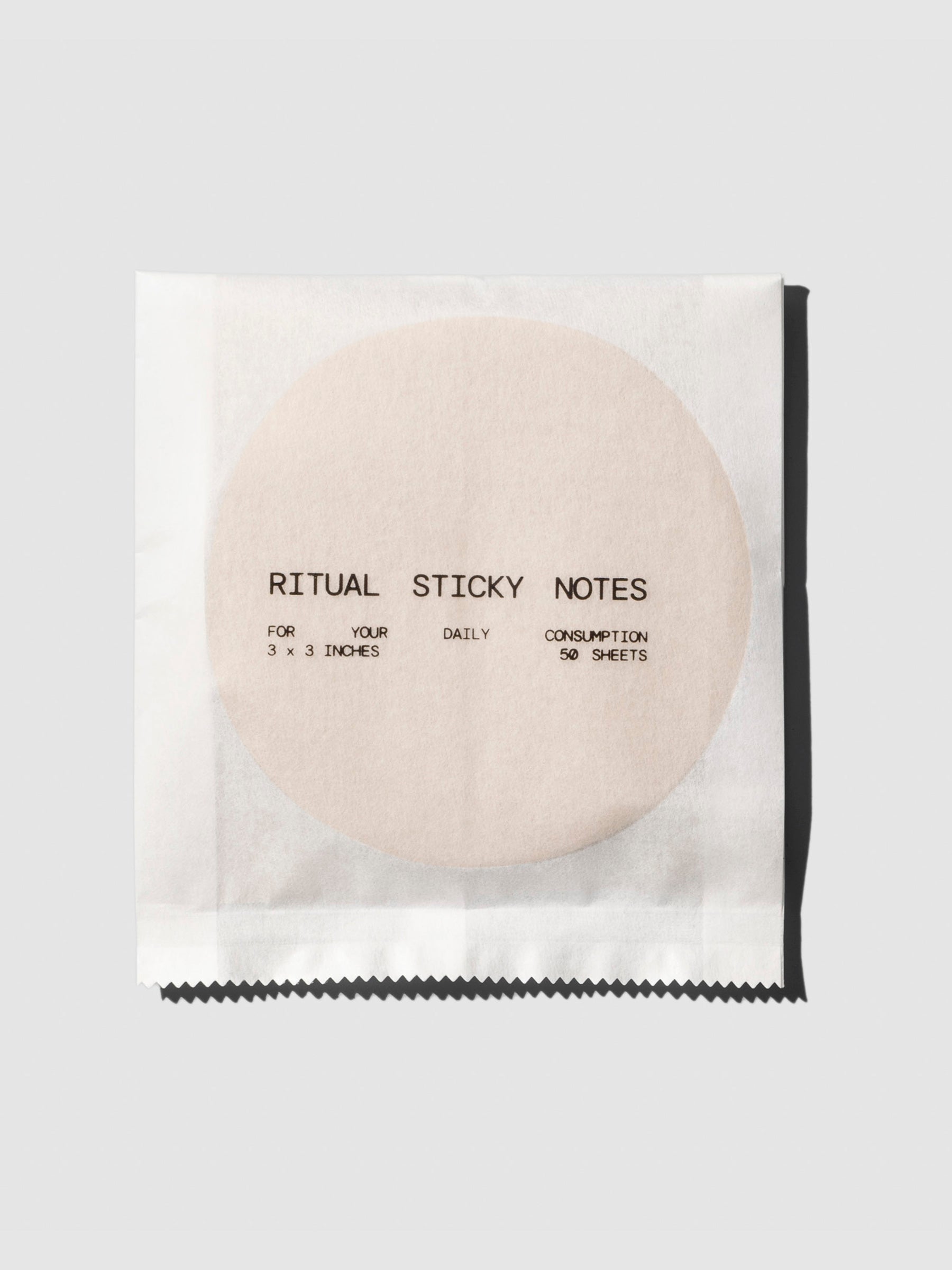Ritual Sticky Note, Cloth and Paper. Sticky note displayed in its packaging on a neutral background.