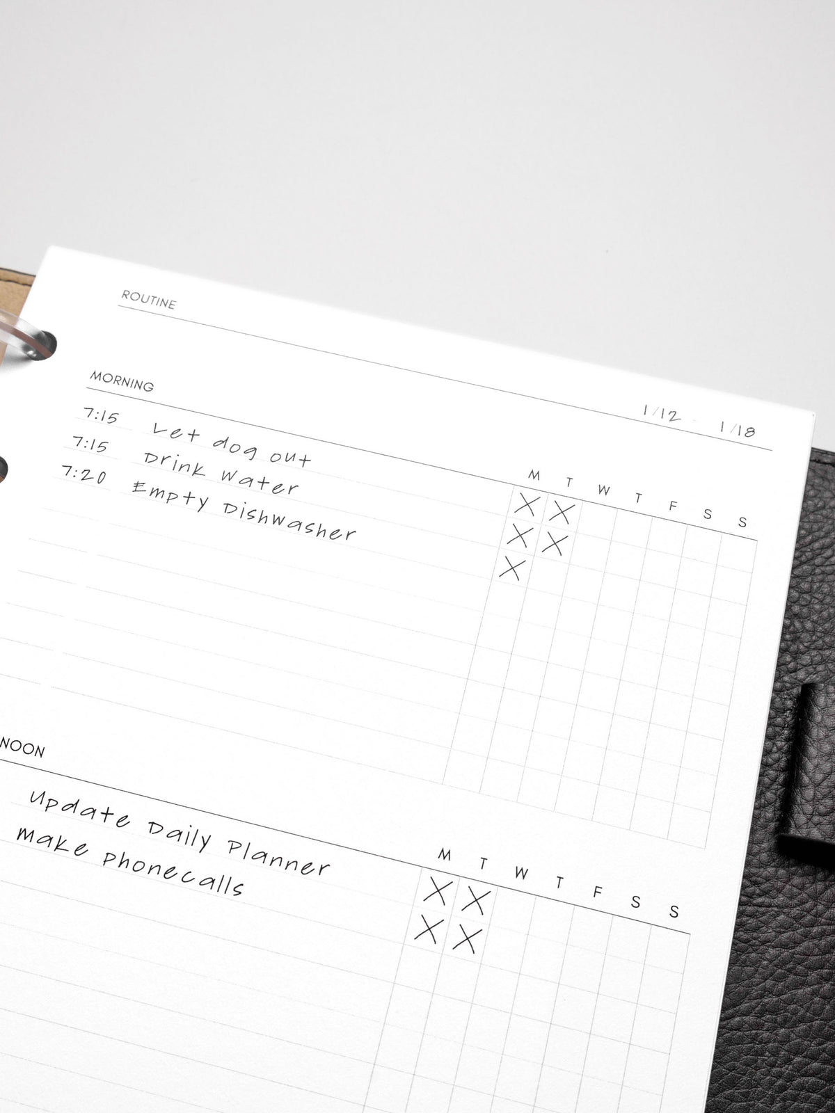 My Routine Builder Routine Builder Planner Inserts | Cloth & Paper