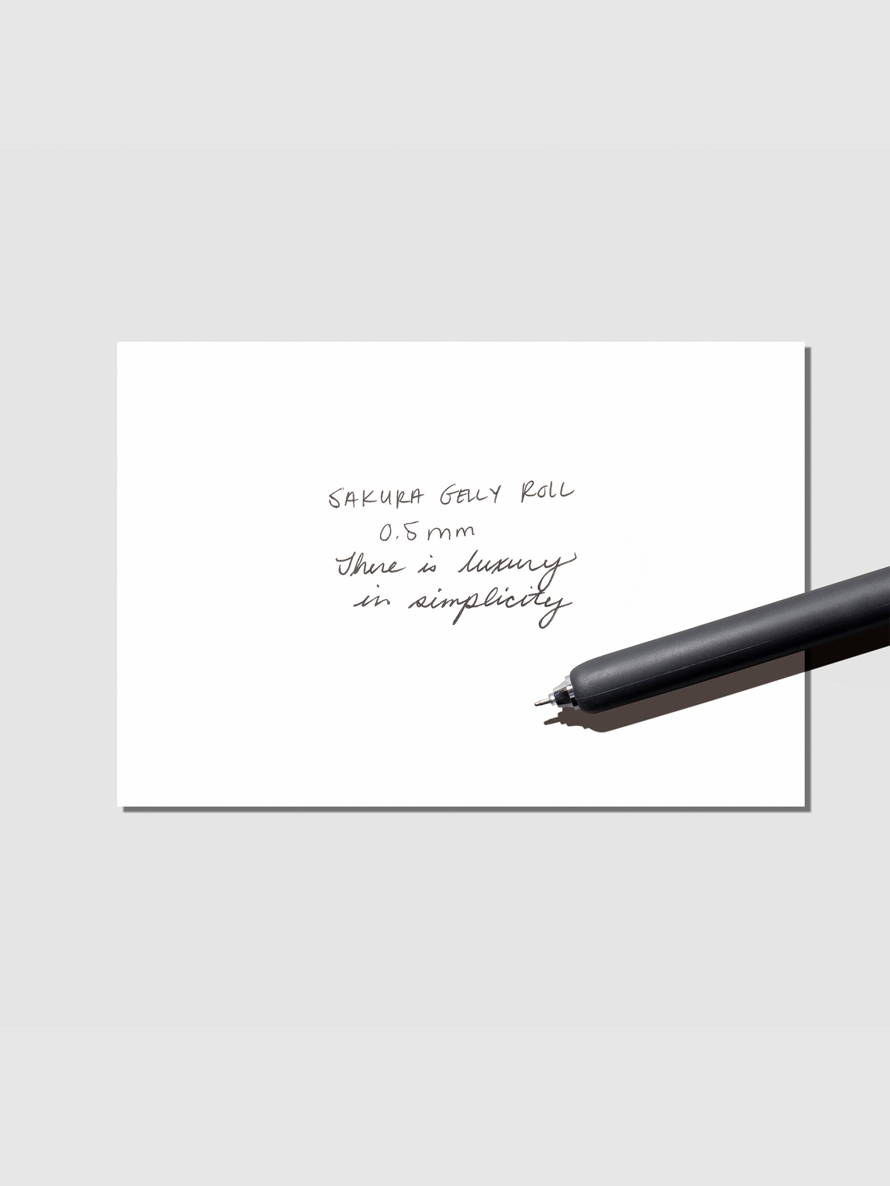 Sakura GellyRoll GelPen sample writing.