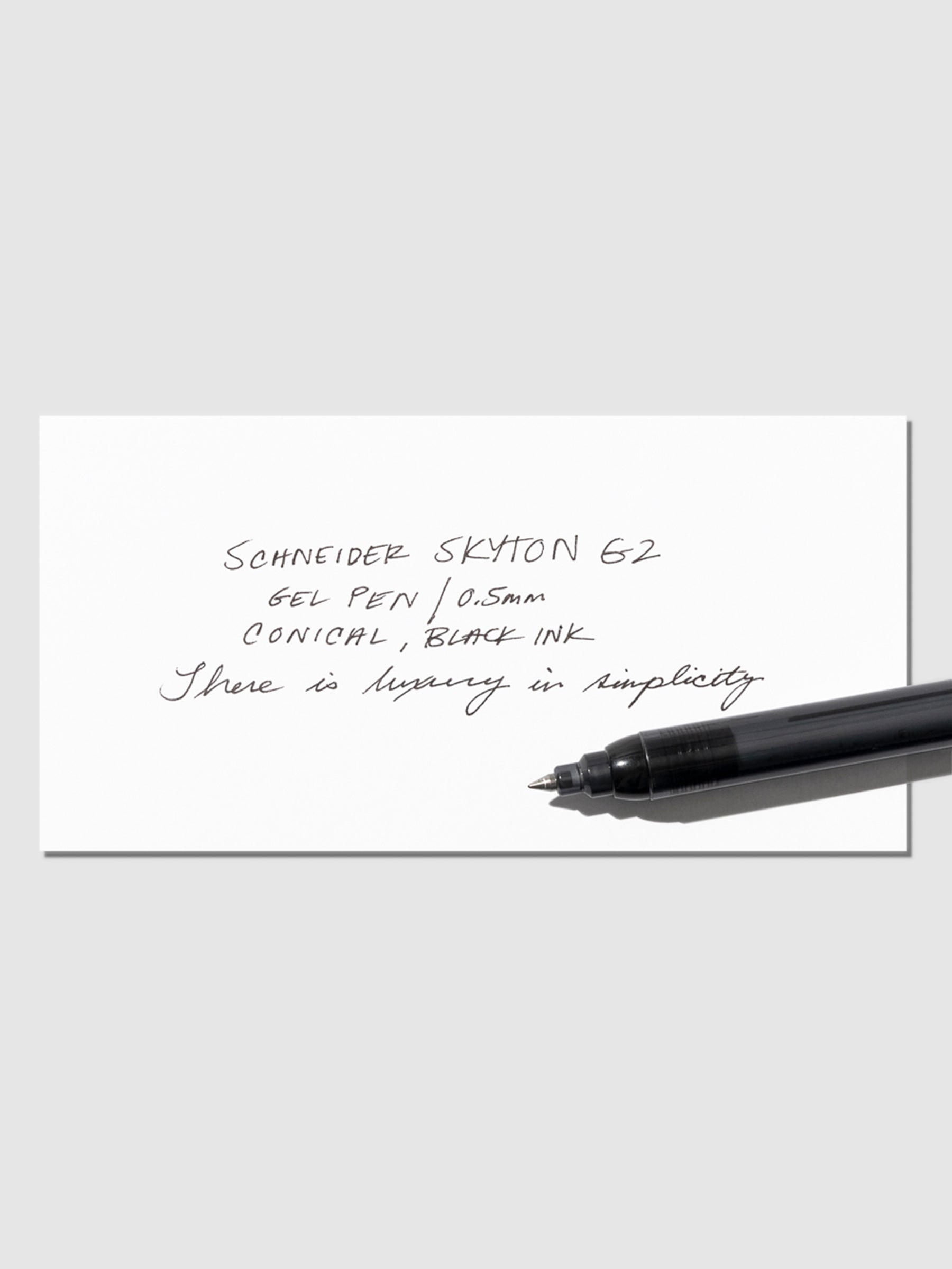 Image shows a sample of the ink on a pen test sheet.