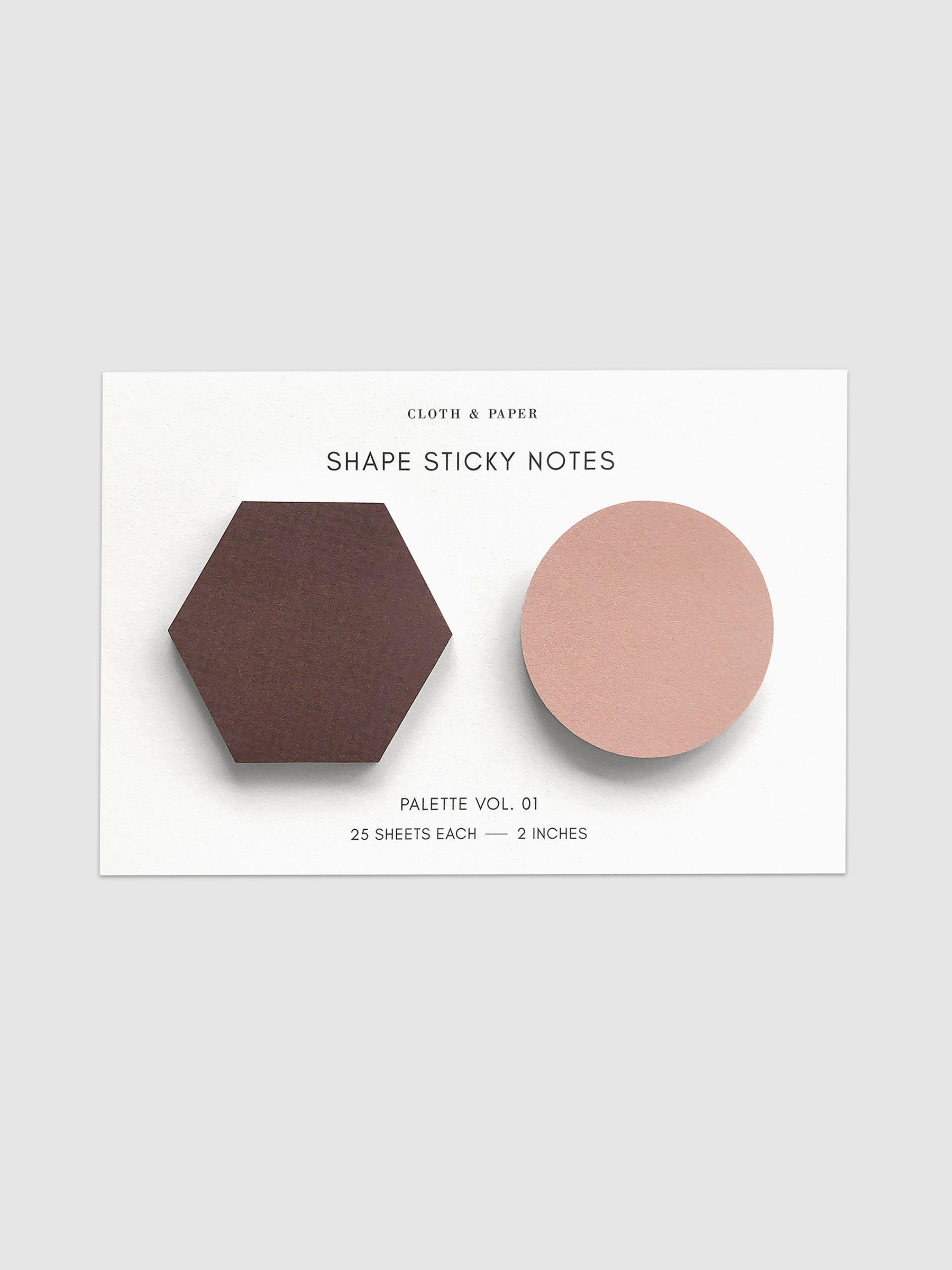 Hexagon and Circle Shape Sticky Note Set for Planning | Cloth & Paper