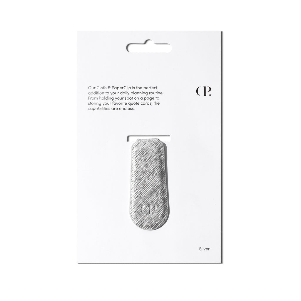 Cloth and Paperclip, Silver, Cloth and Paper. Clip displayed in its packaging on a white background.