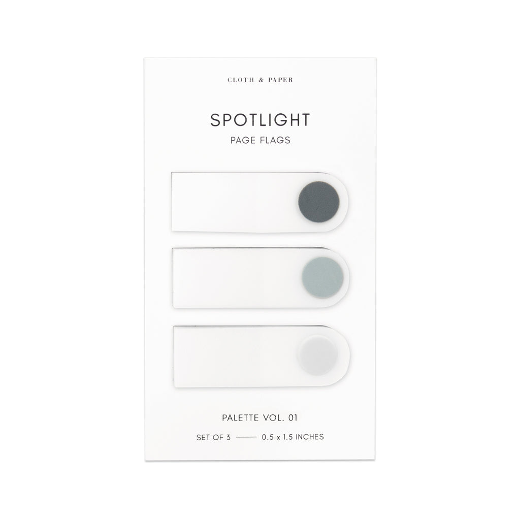 Spotlight Page Flag Set | Palette Vol. 01 | Lagoon, Mykonos + Aspen | Cloth and Paper