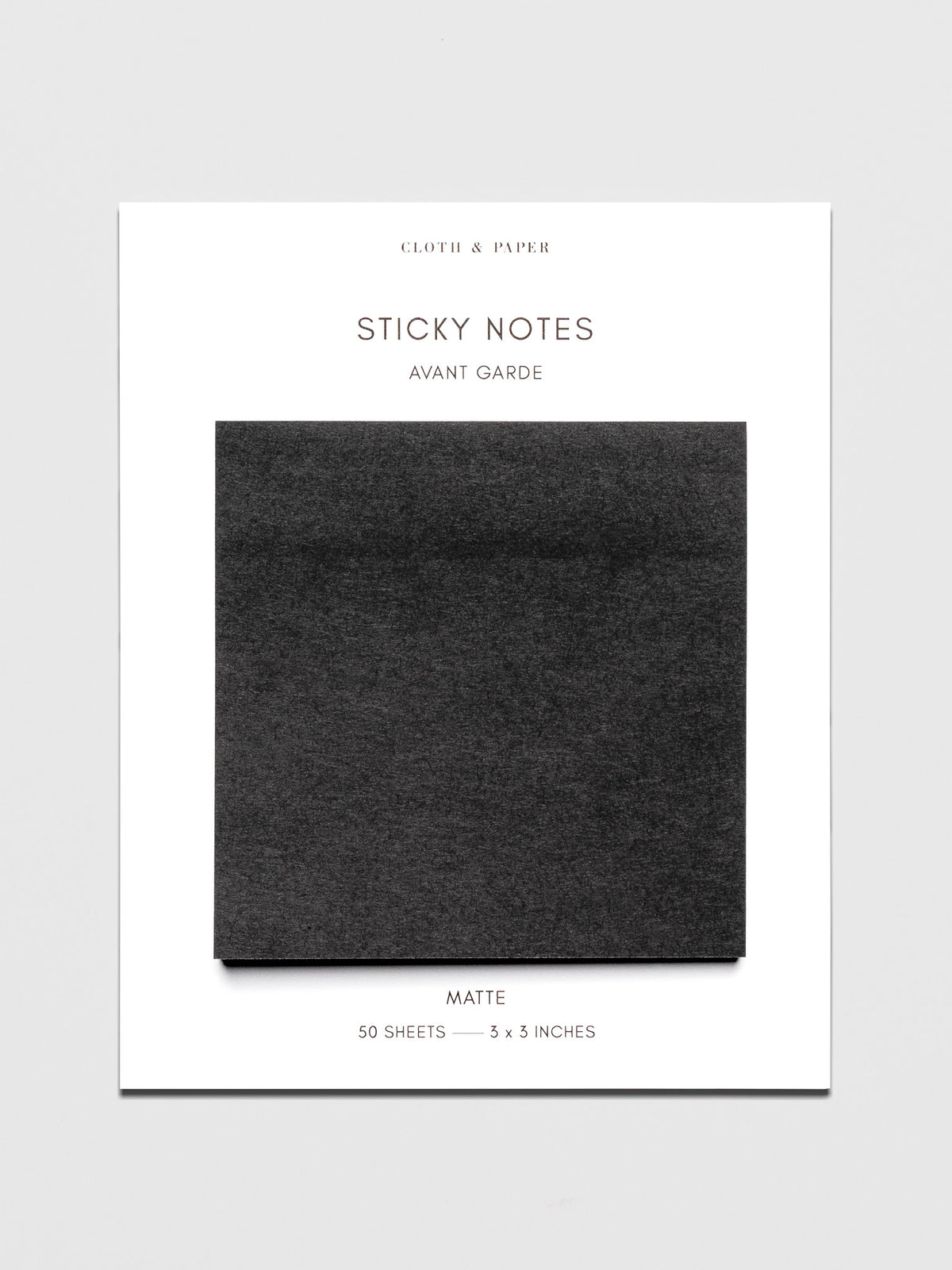 Matte Black Planner Sticky Notes | Cloth & Paper