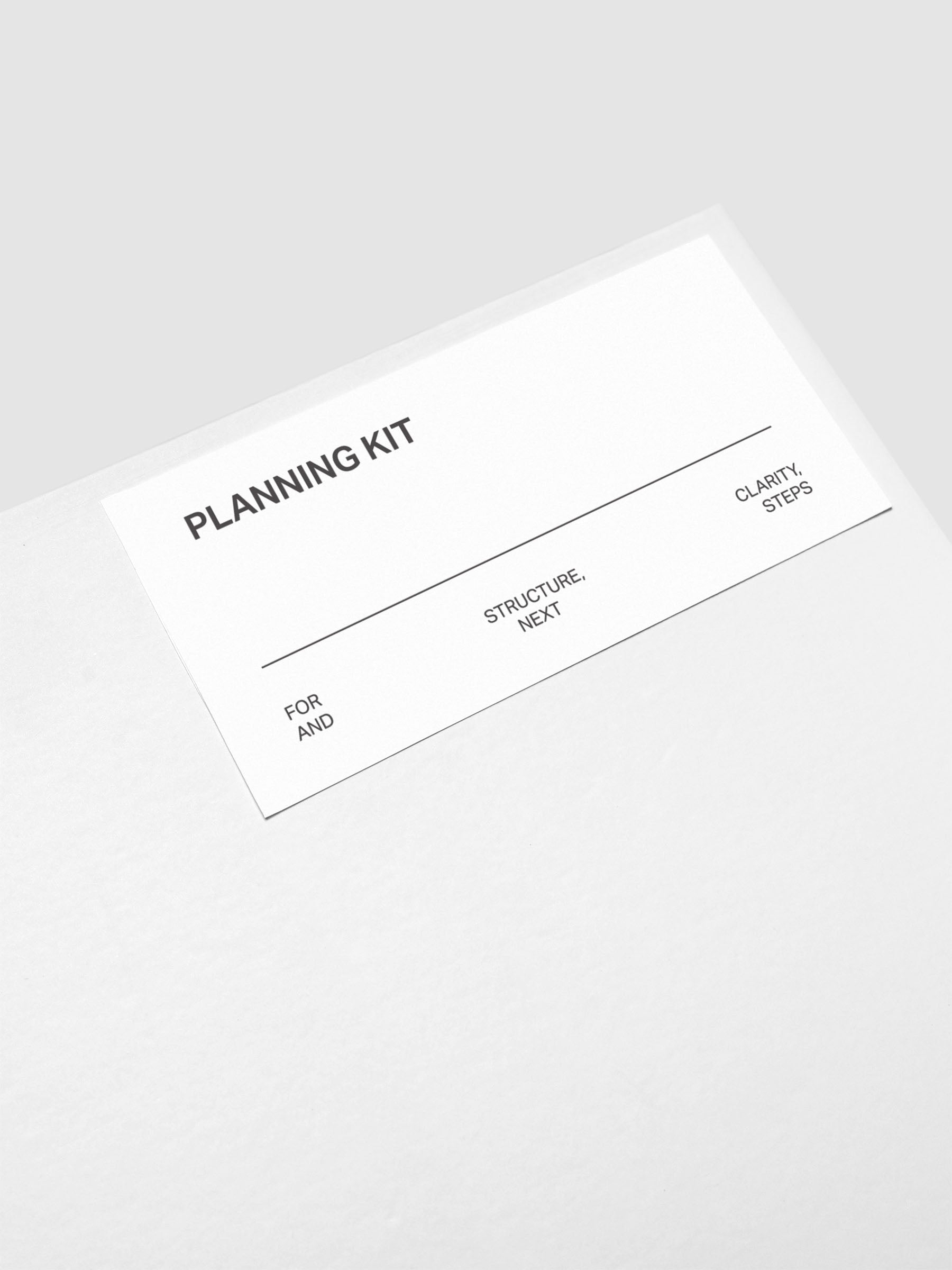 Close up of the Planning Kit label sticker applied to the exterior of the Storage Book 4.0.