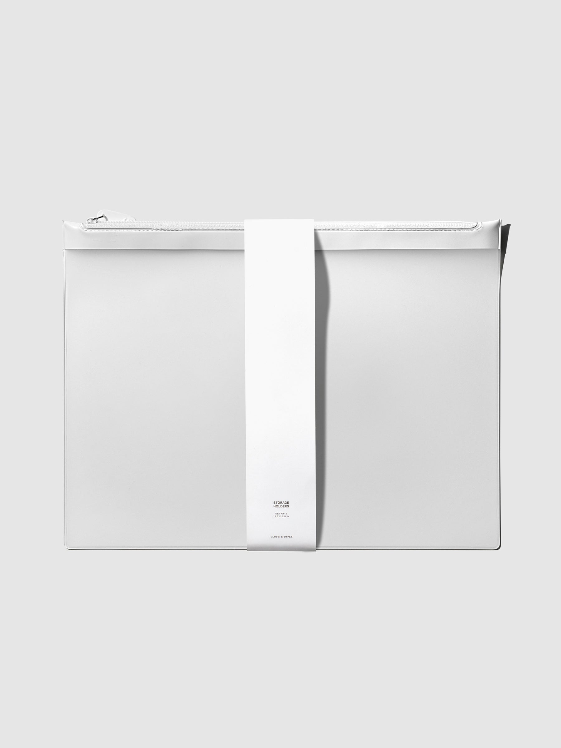 Storage Holders, Large, Set of 2, Cloth and Paper. Storage Holder displayed on a neutral background with its packaging.