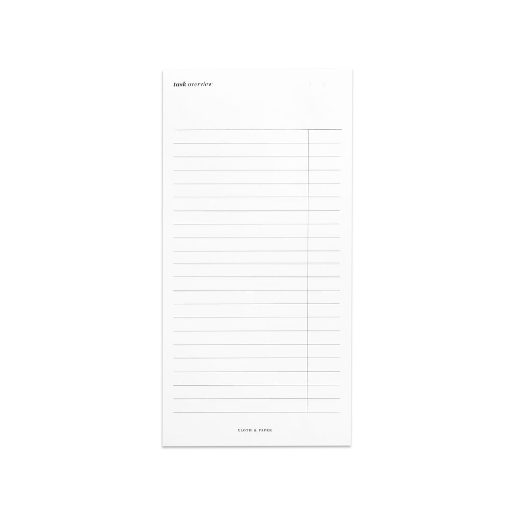 ask Overview Notepad, Cloth & Paper. Notepad displayed on a white background.