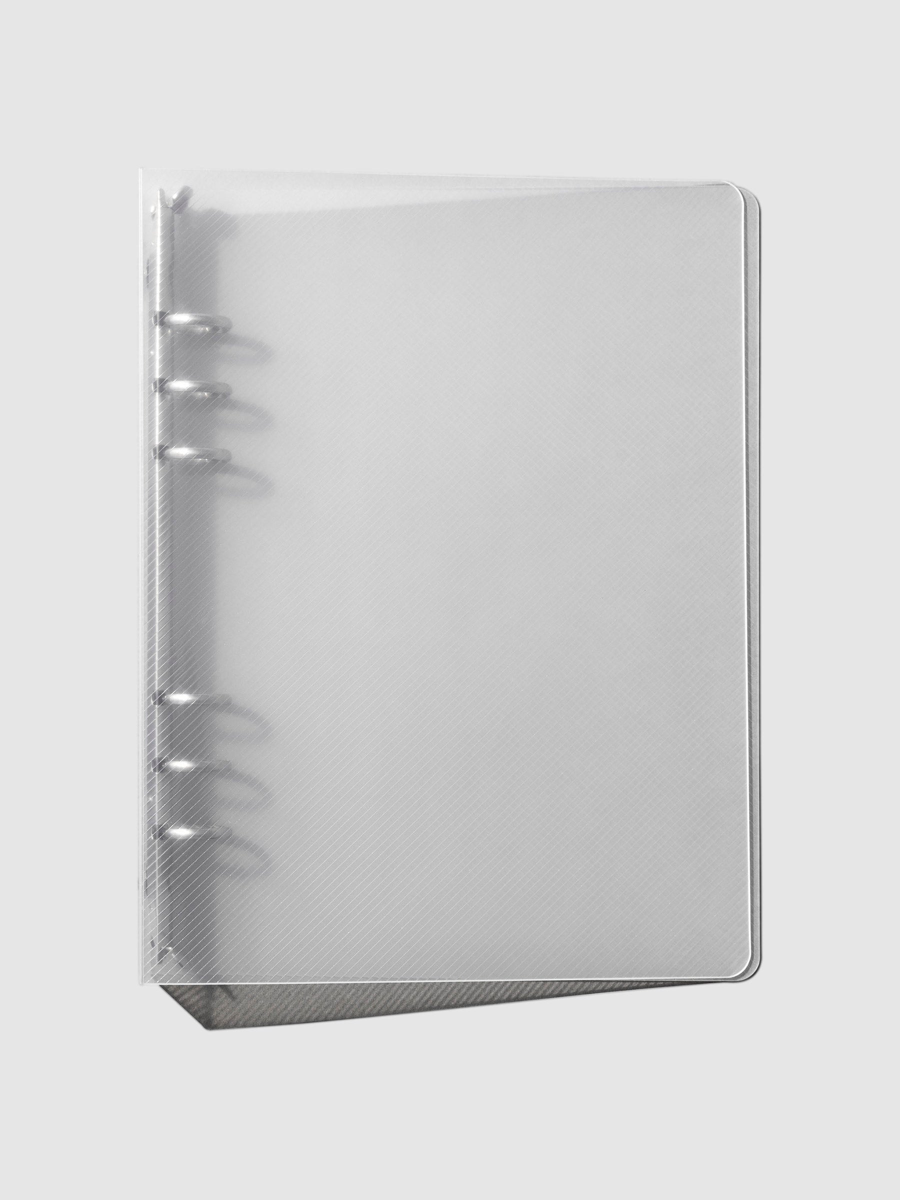 Transparent Textured Binder in size Personal on a neutral background.