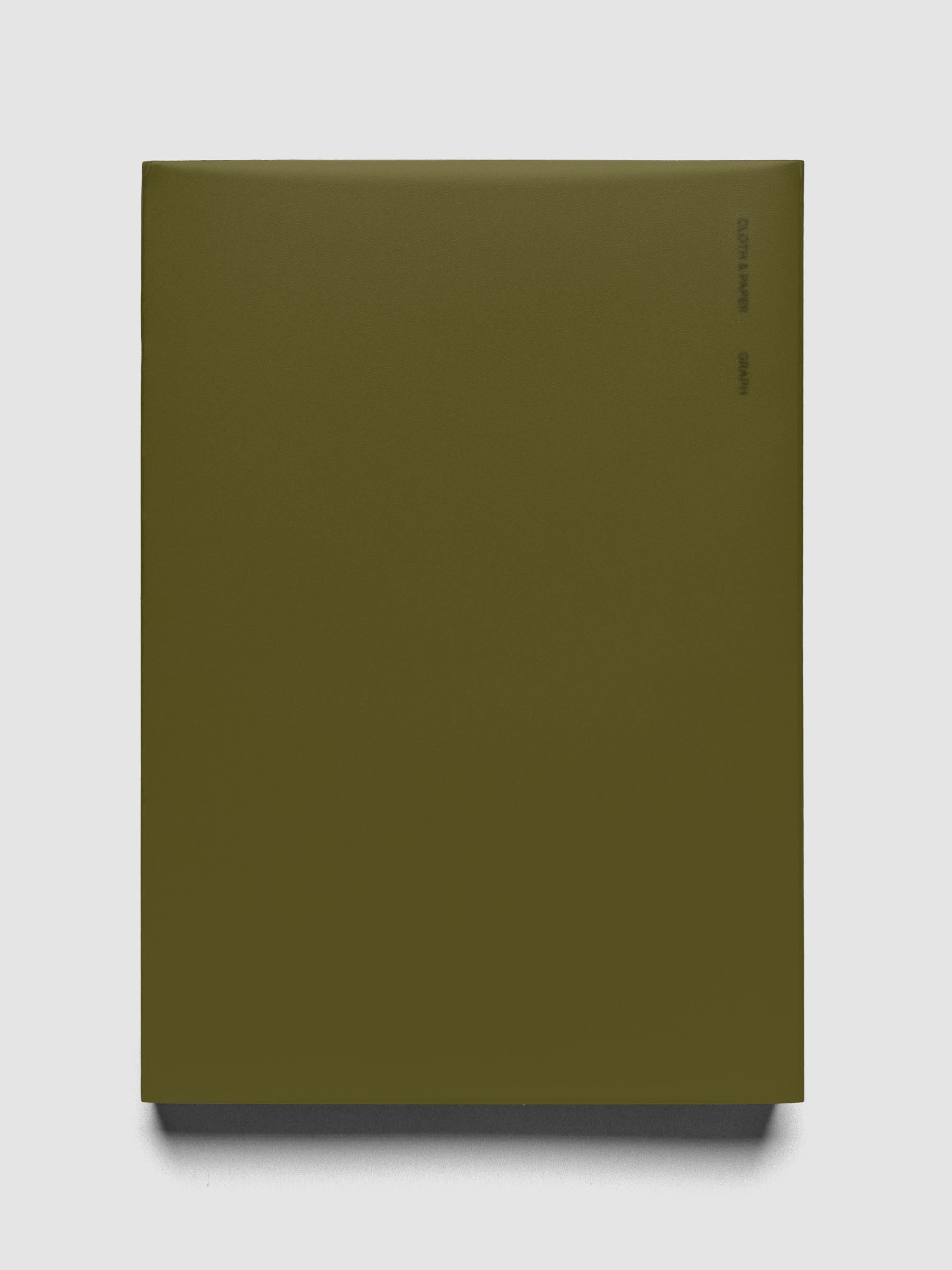 Perfect Bound Notebook | A5 | Graph | Olive shown closed on a neutral background.