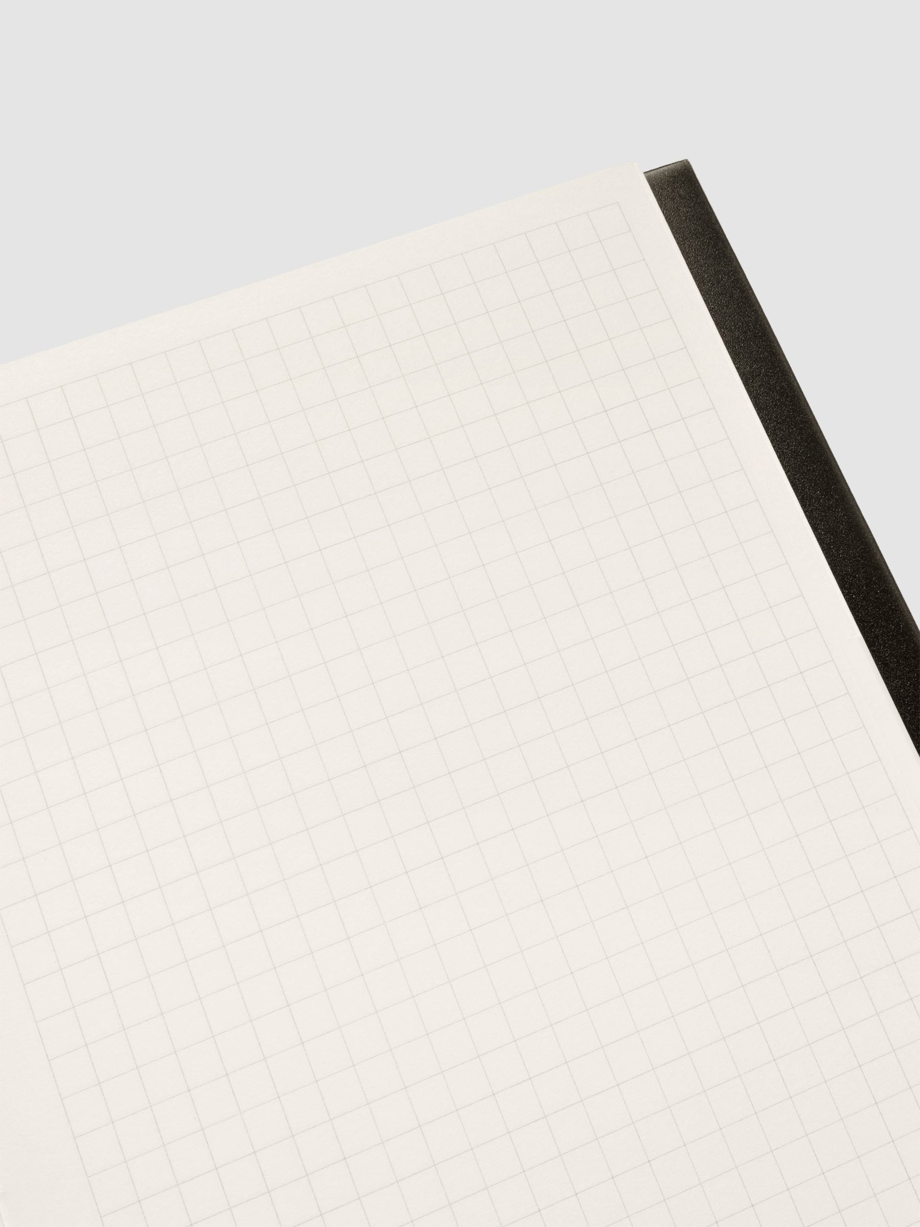 Close up image of the graph notes layout in the Perfect Bound Notebook | A5 | Graph | Olive.