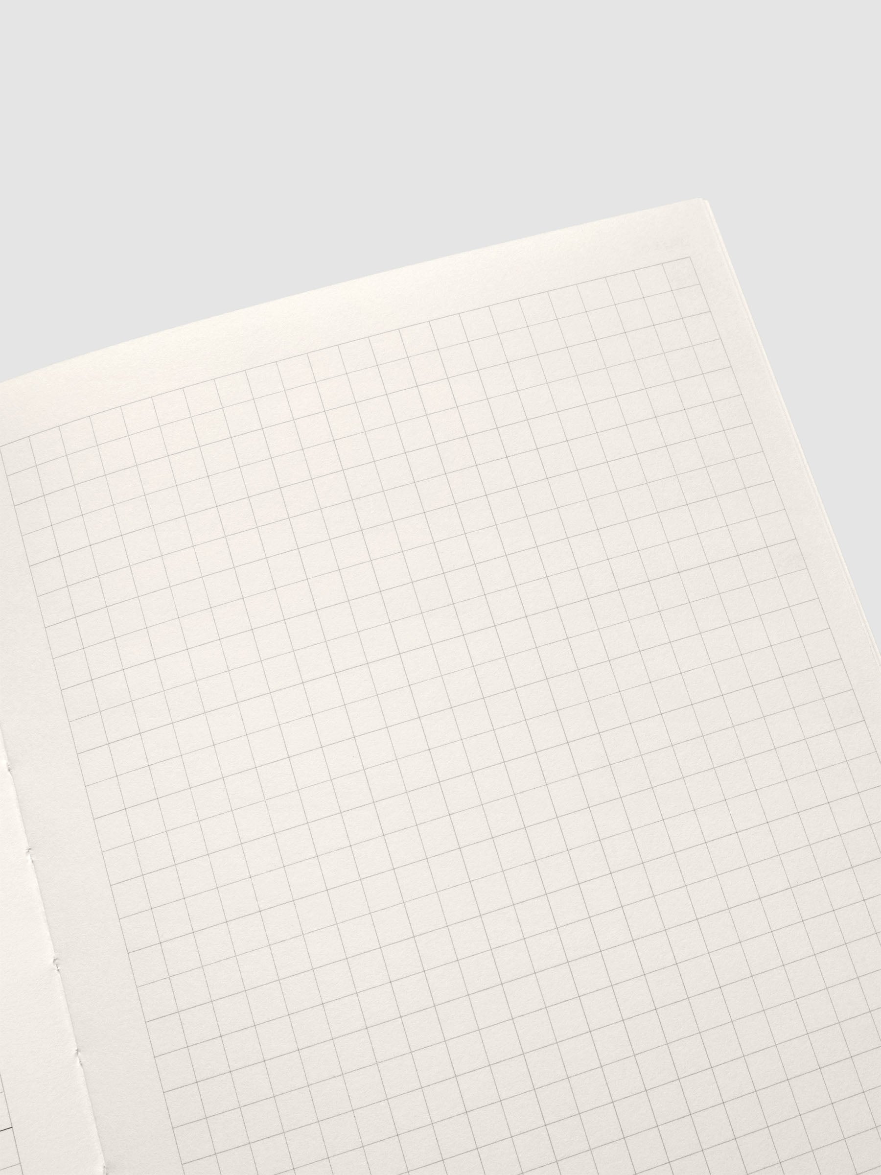 Close up of the Perfect Bound Notebook | A5 | Weekly Agenda | Matcha showing the graph notes layout.